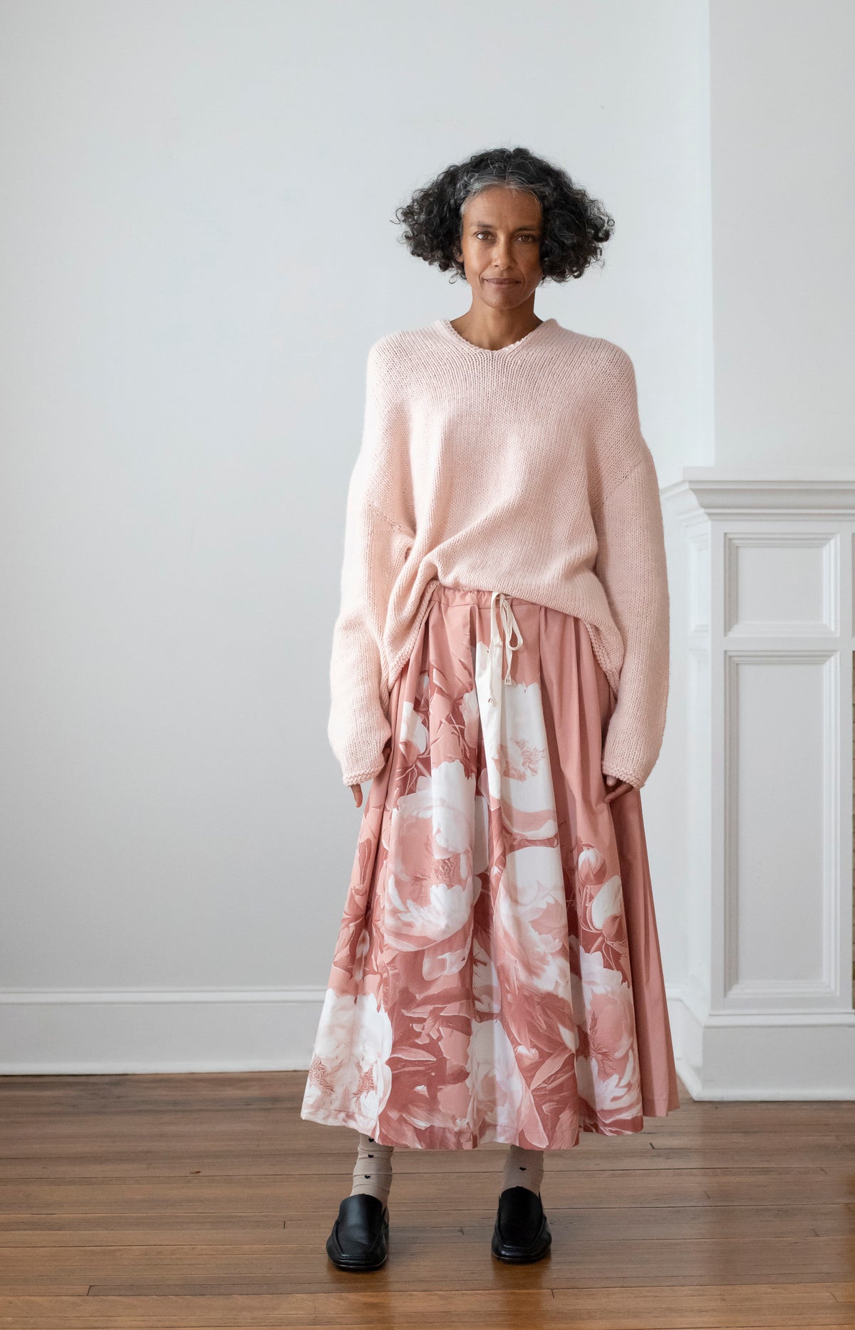 Pink Handprinted Skirt