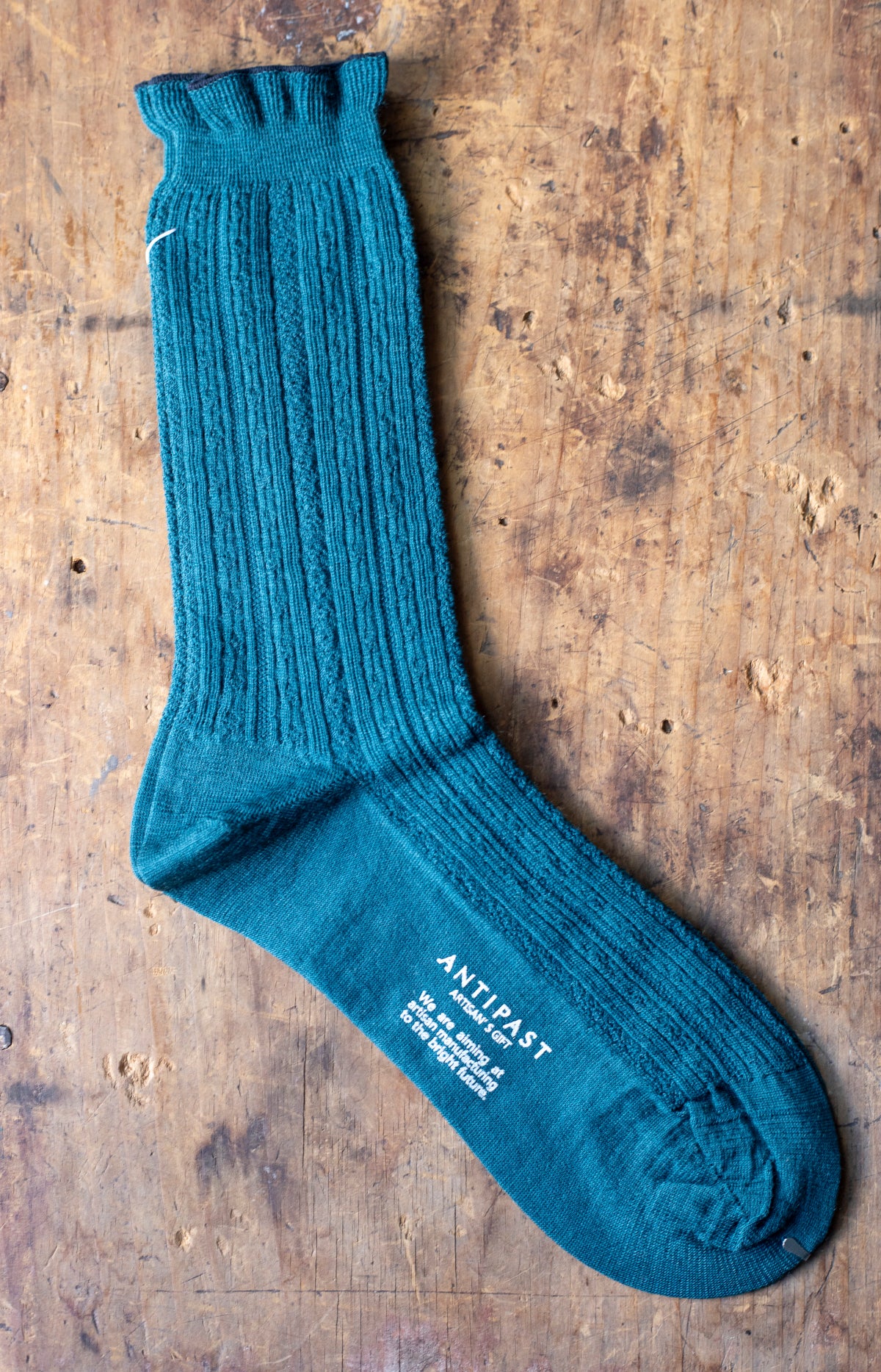 Turquoise Knit Socks