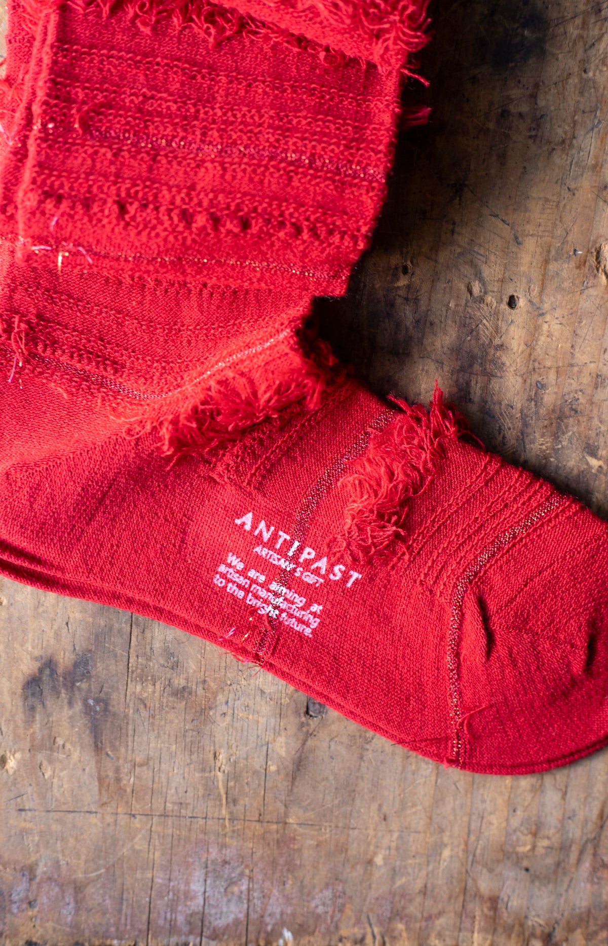 Red Fuwa Fuwa Knee Socks