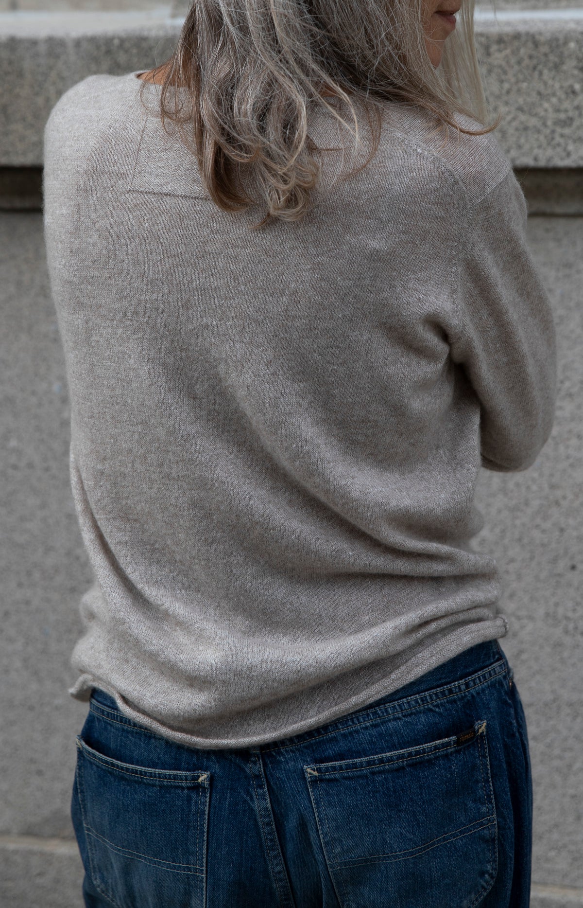 Sand Cashmere Linen Knit