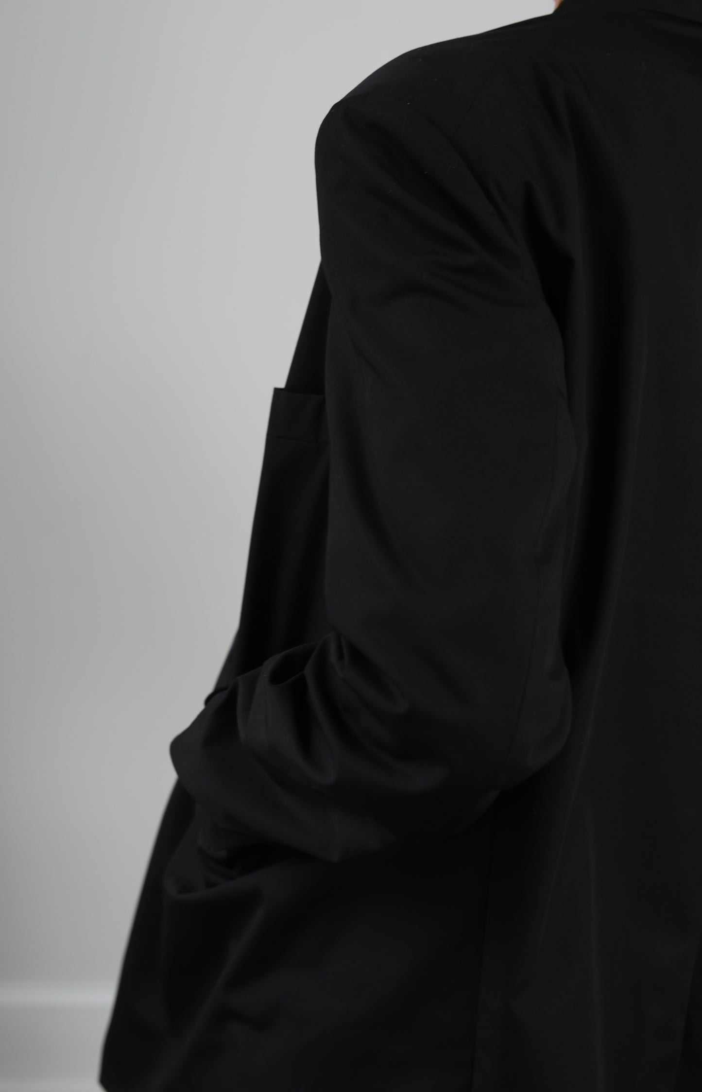 Black Draping Tailored Jacket