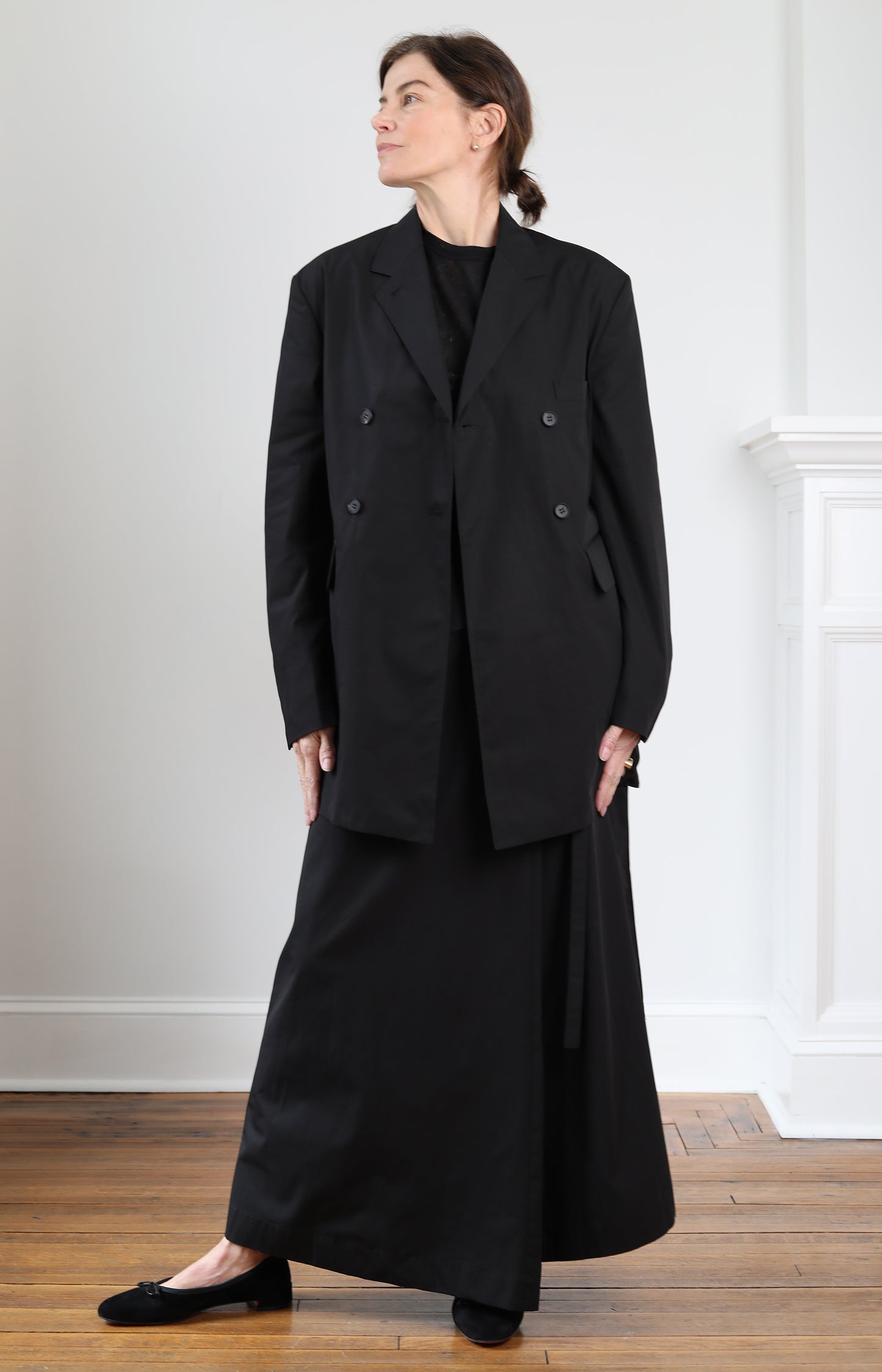 Black Draping Tailored Jacket