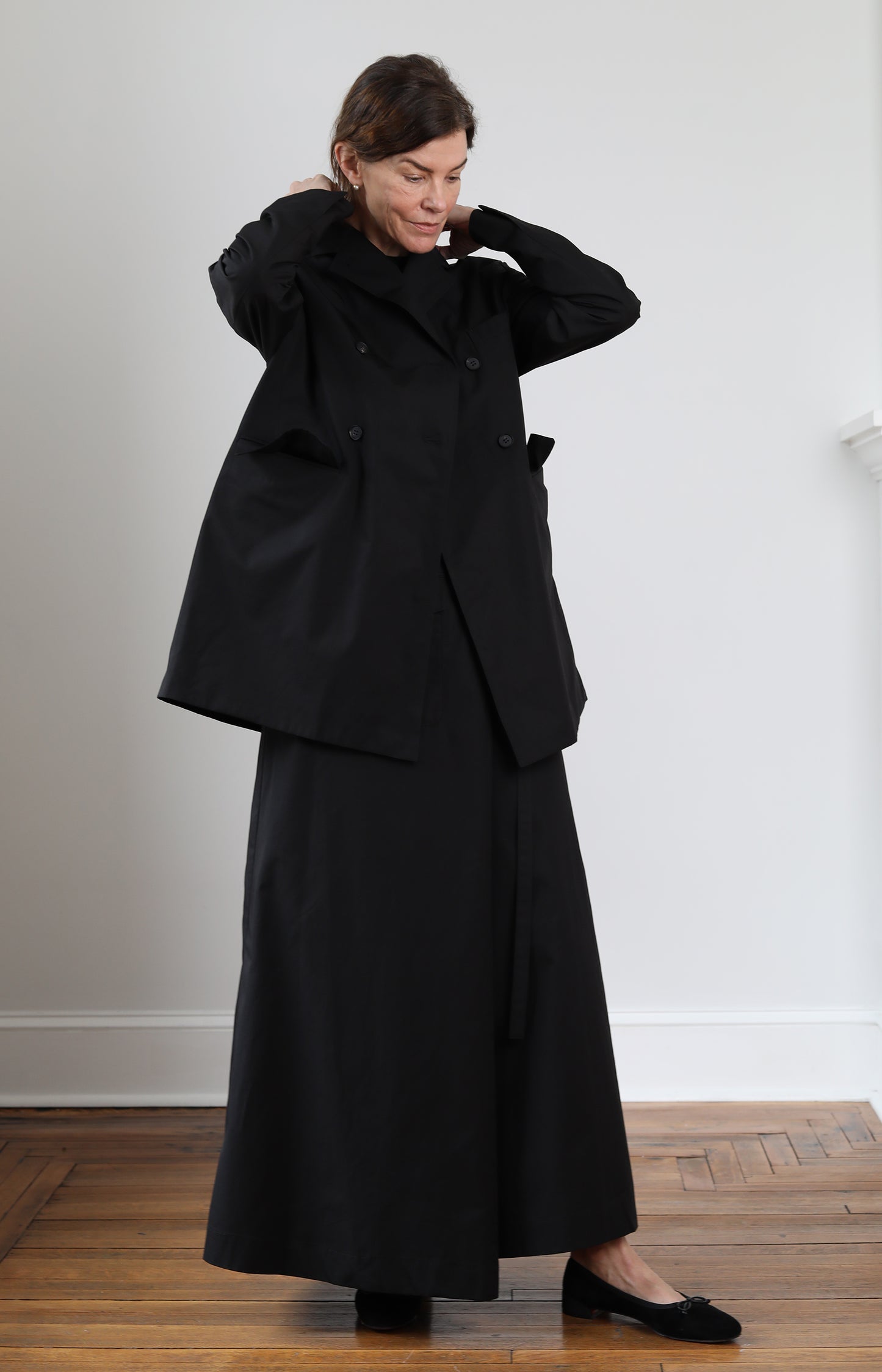Black Draping Tailored Jacket
