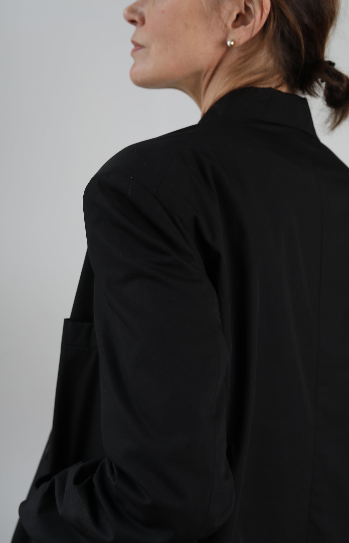 Black Draping Tailored Jacket