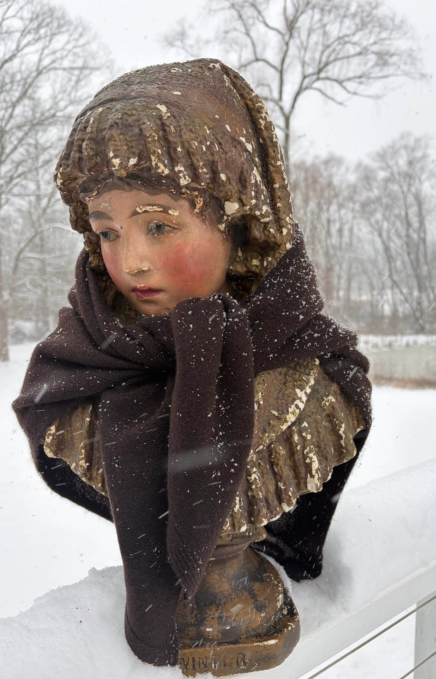 Dark Brown Cashmere Triangle Scarf
