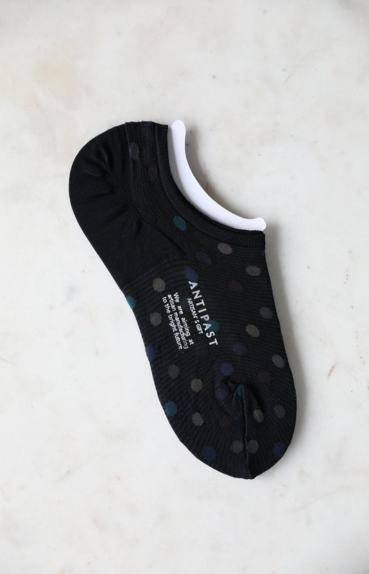 Black Candy Dots Footie Socks