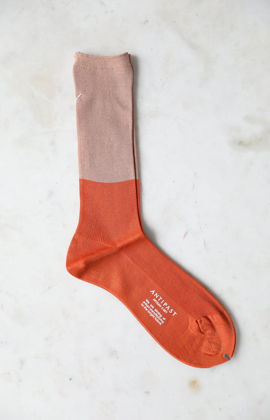 Orange/Beige Two Tone Socks