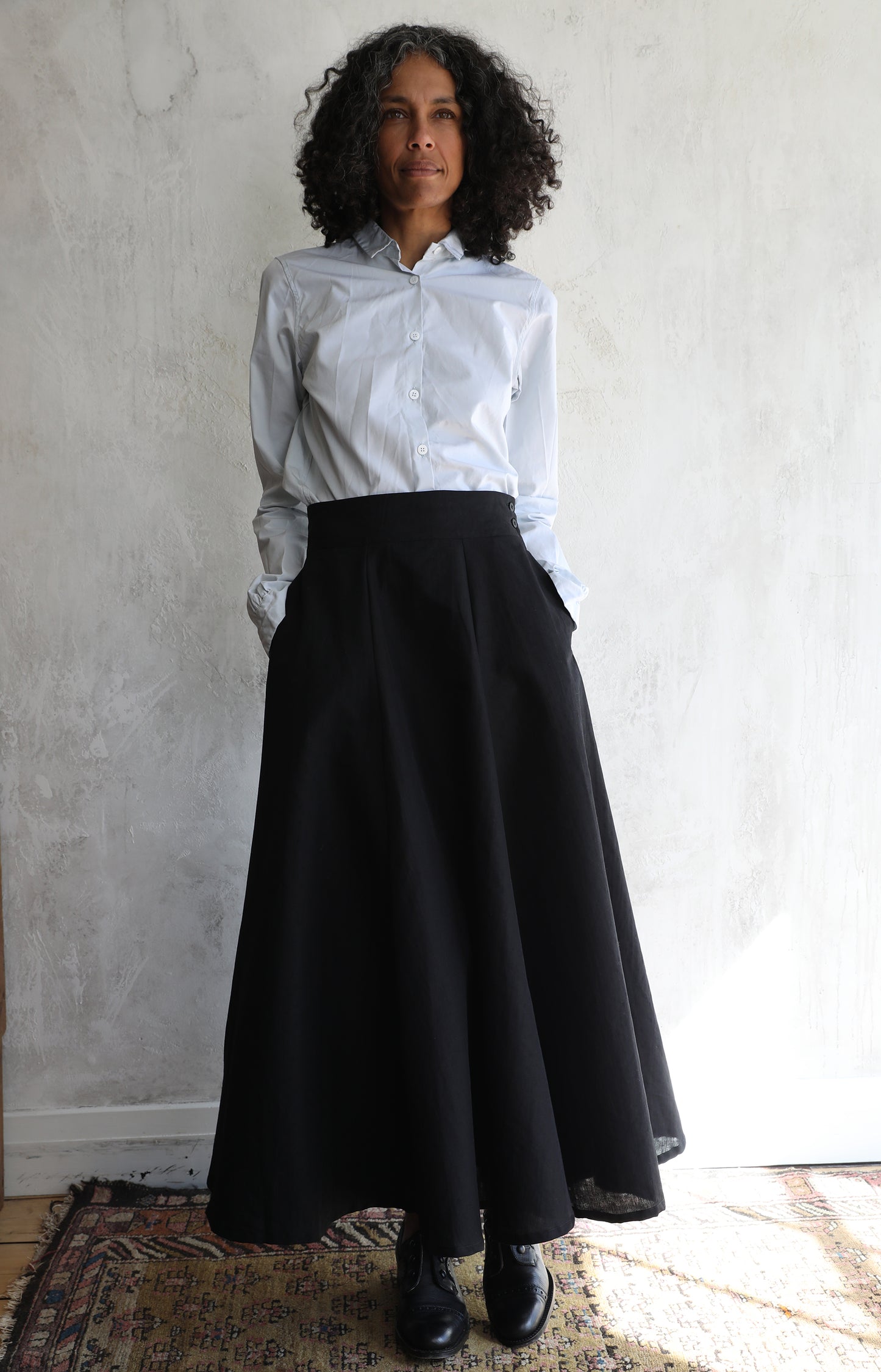 Petra Black Pois Skirt