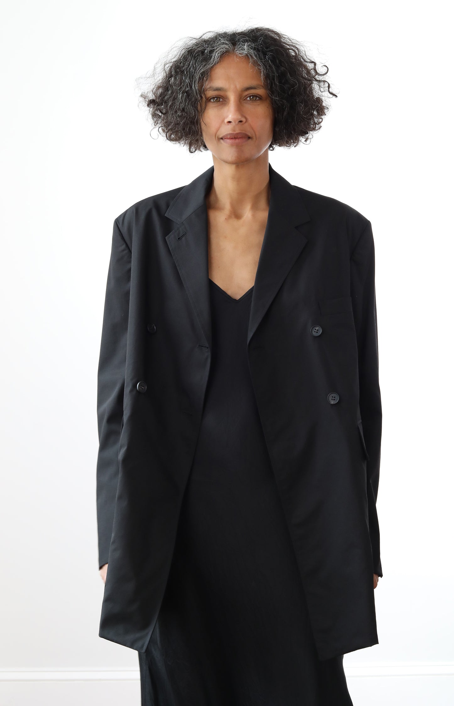Black Draping Tailored Jacket