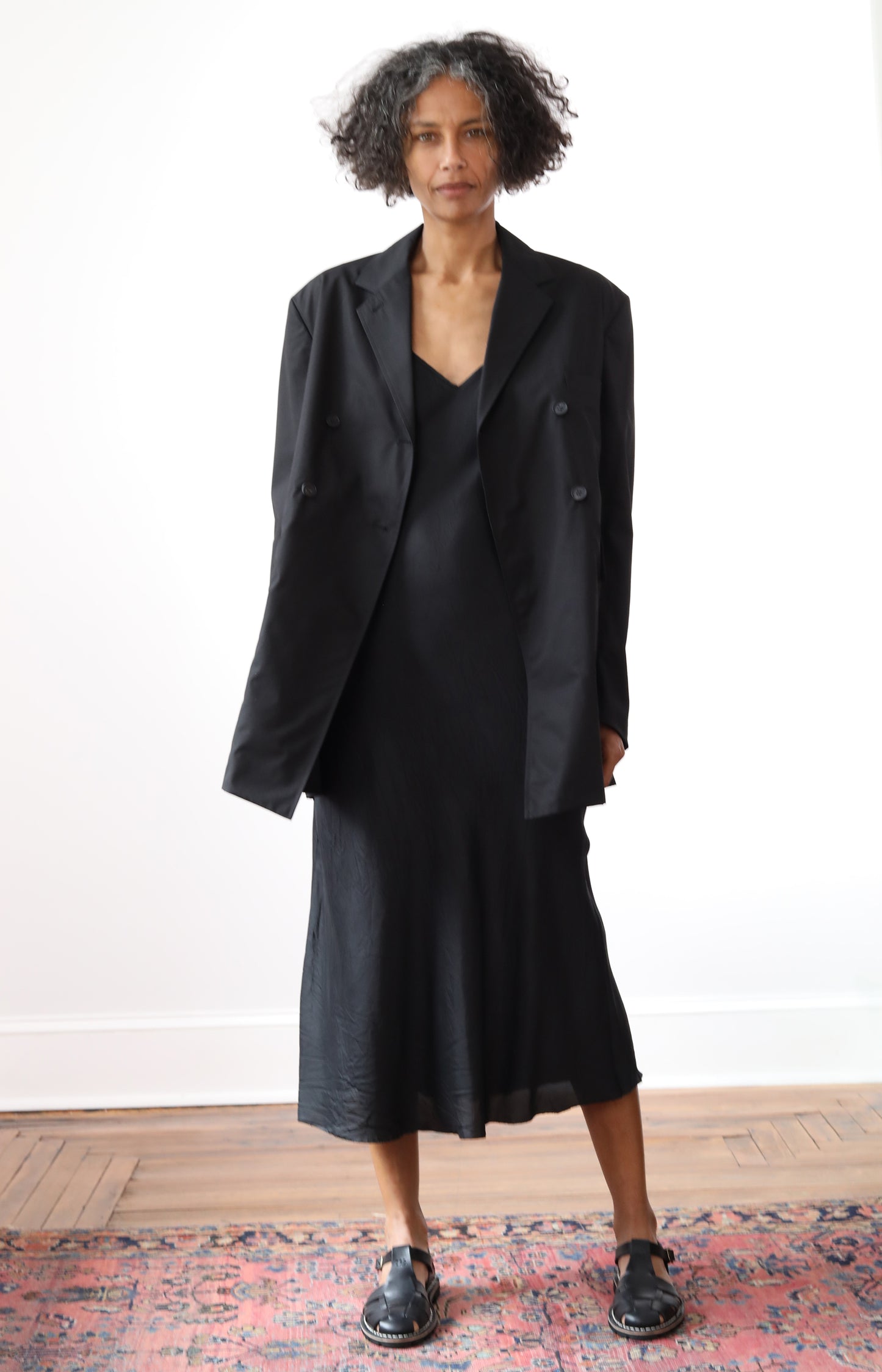 Black Draping Tailored Jacket