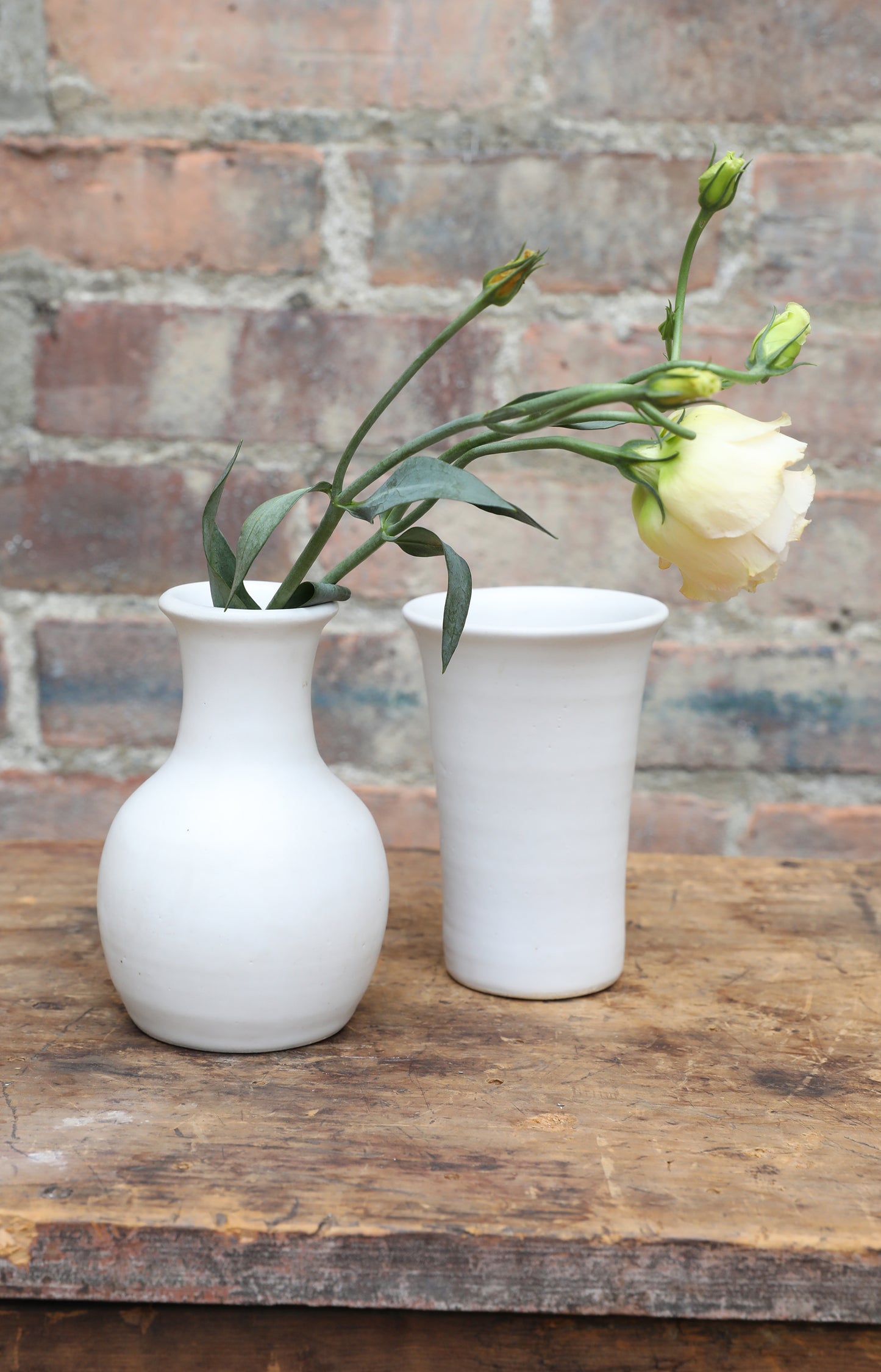 Tiny Matte Ivory Vase