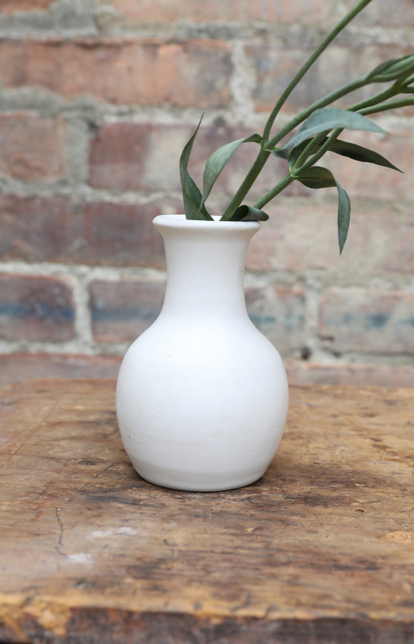 Tiny Matte Ivory Vase