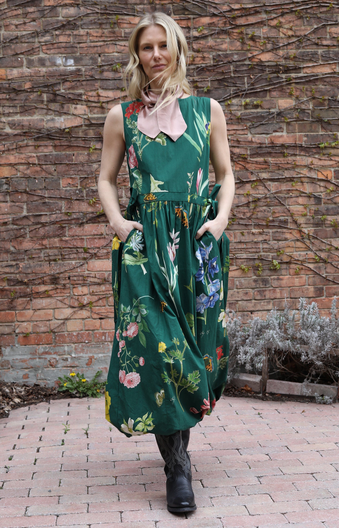 Jardin Vert Balloon Dress