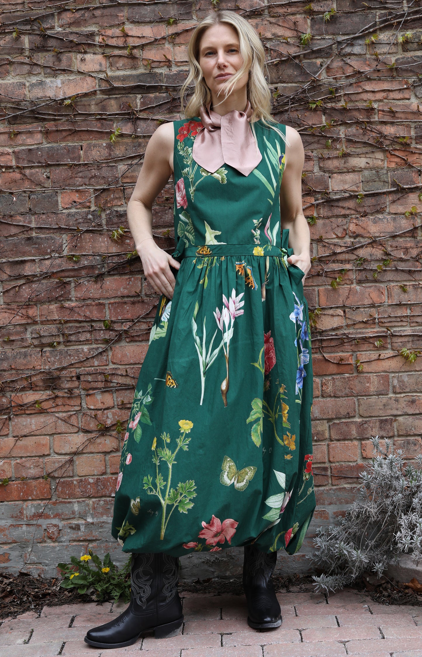 Jardin Vert Balloon Dress