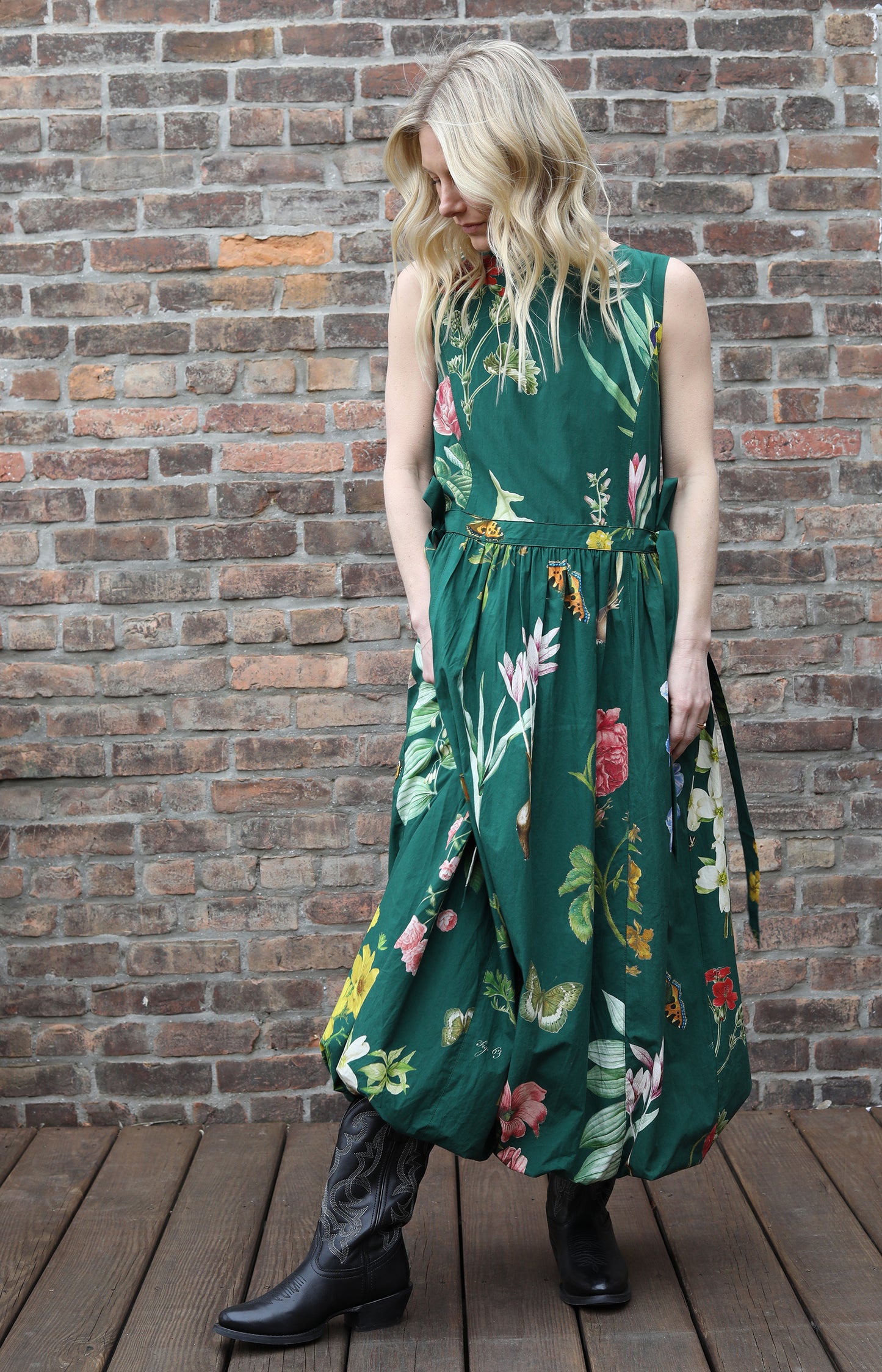 Jardin Vert Balloon Dress