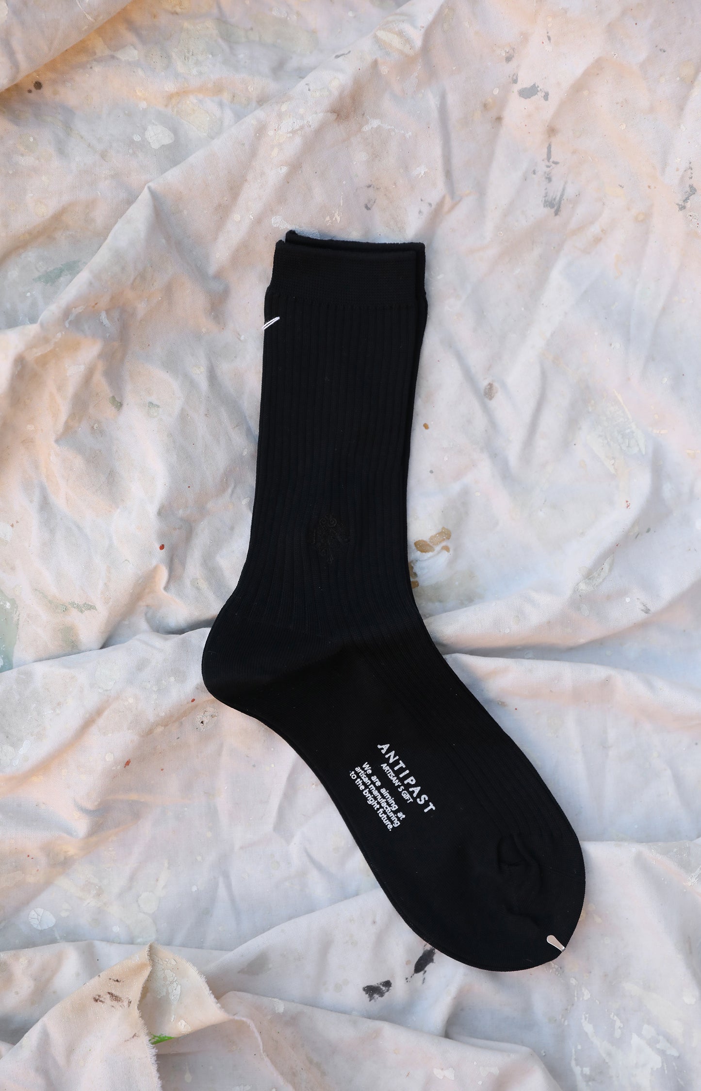 Black Embroidery Socks