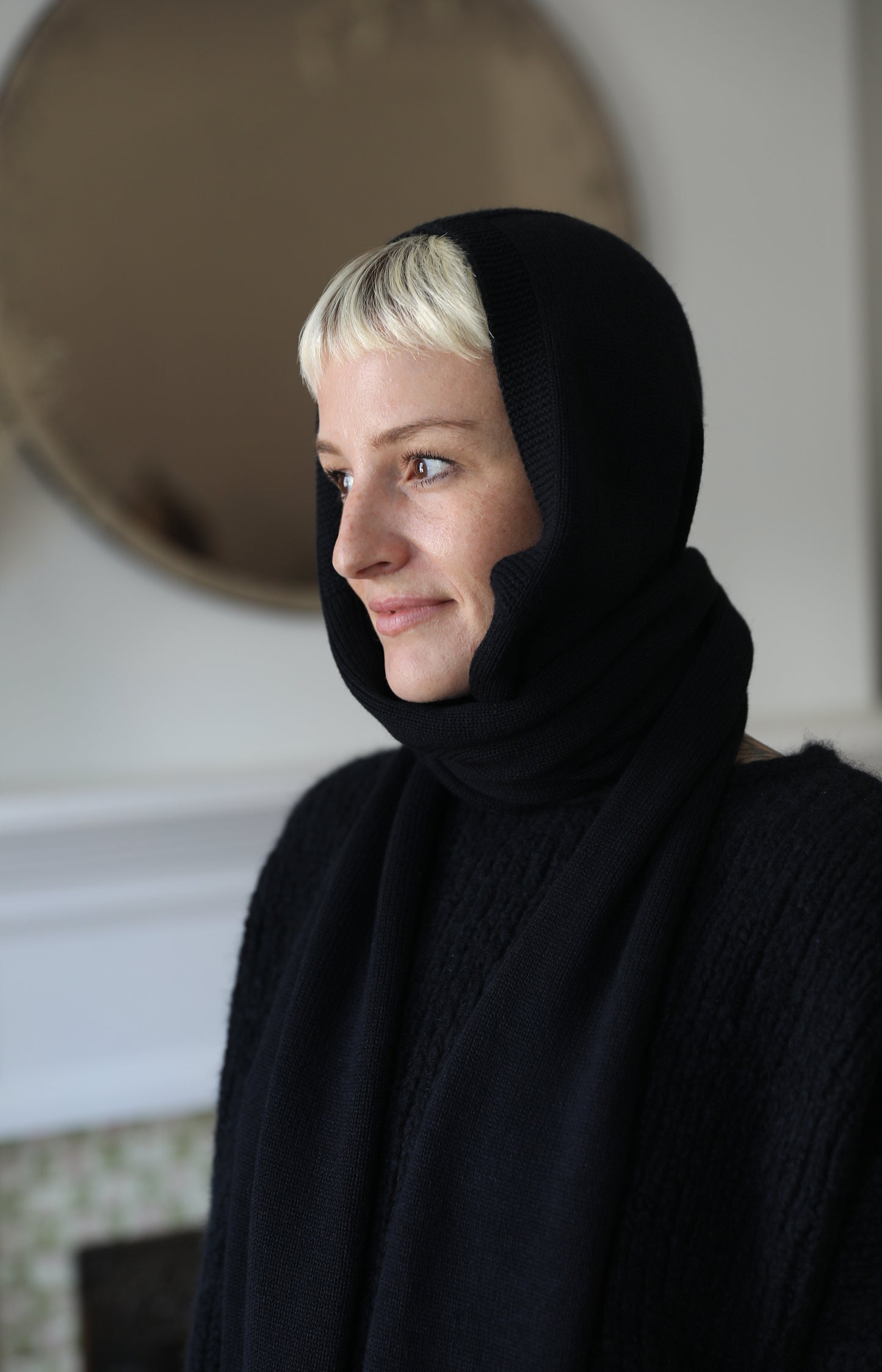 Black Bonnet Scarf