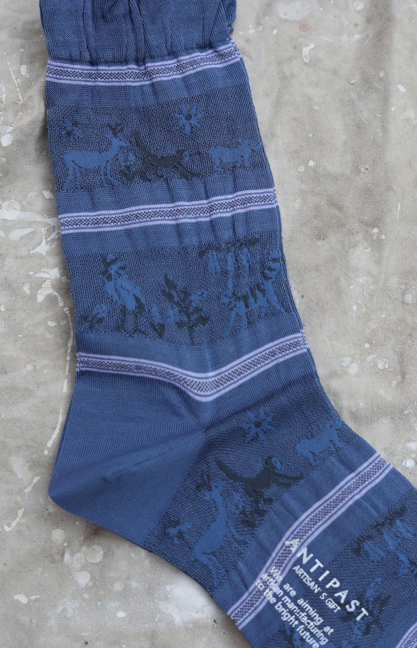 Blue Sheer Safari Socks
