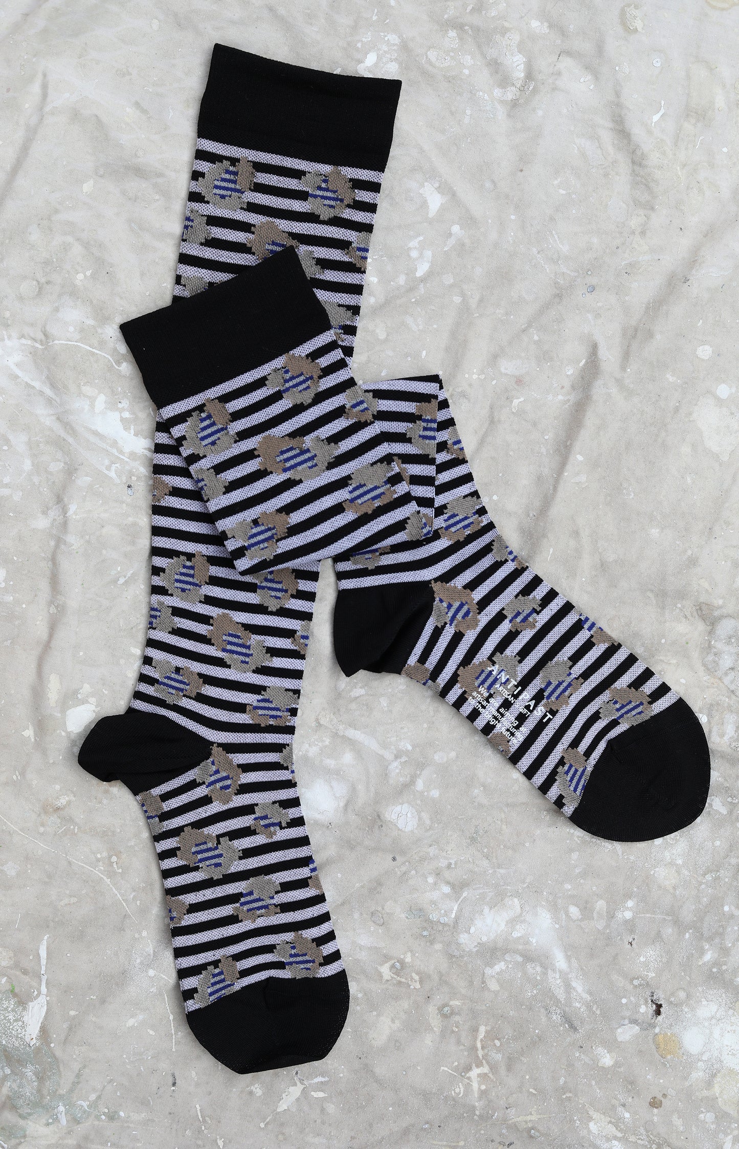 Black Jungle Check Compression Socks