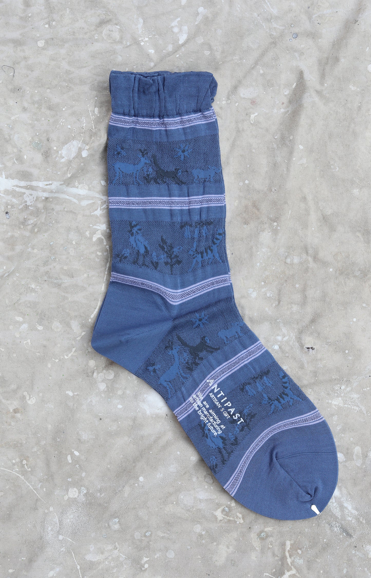 Blue Sheer Safari Socks