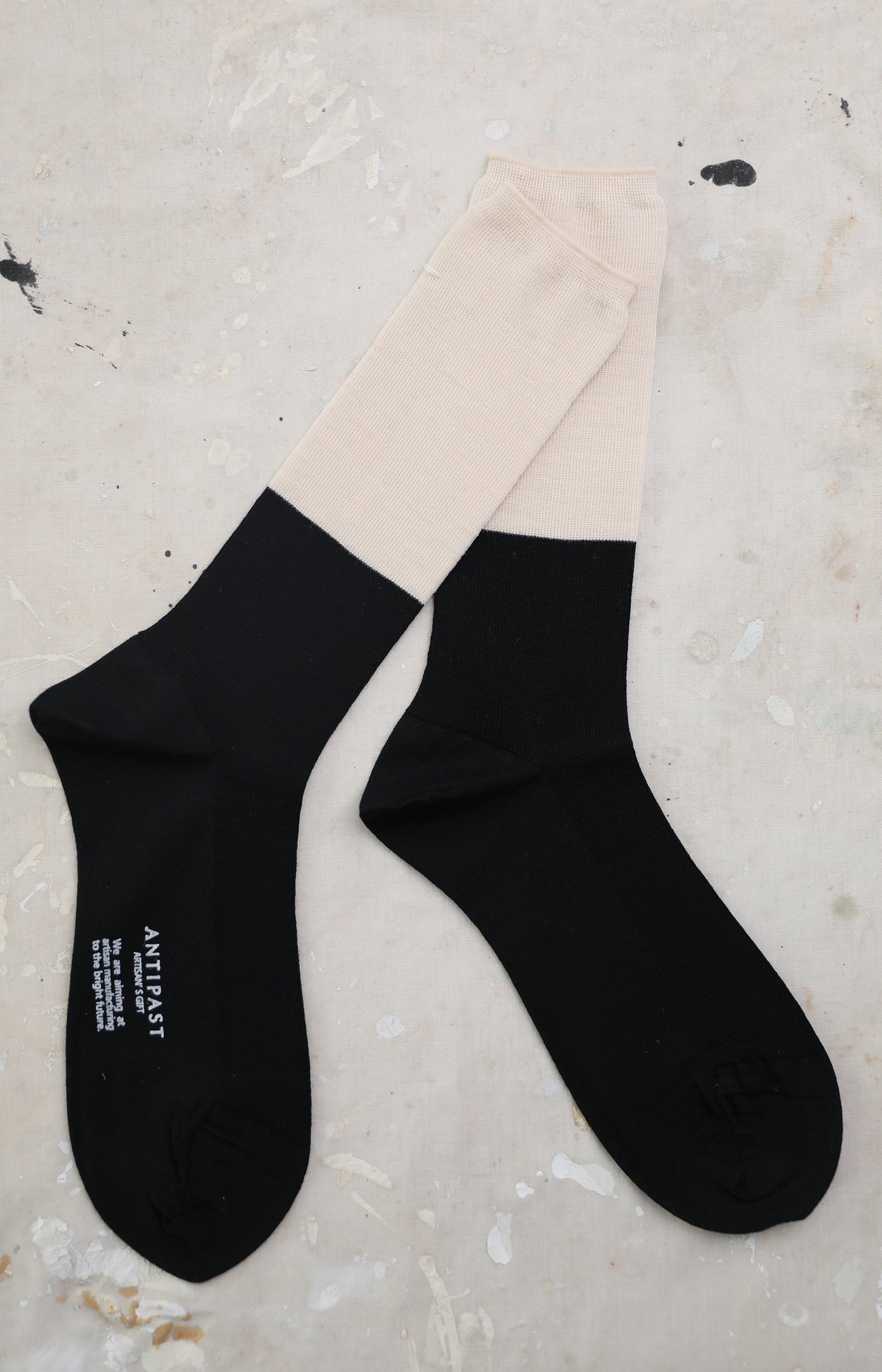 Black Two Tone Socks