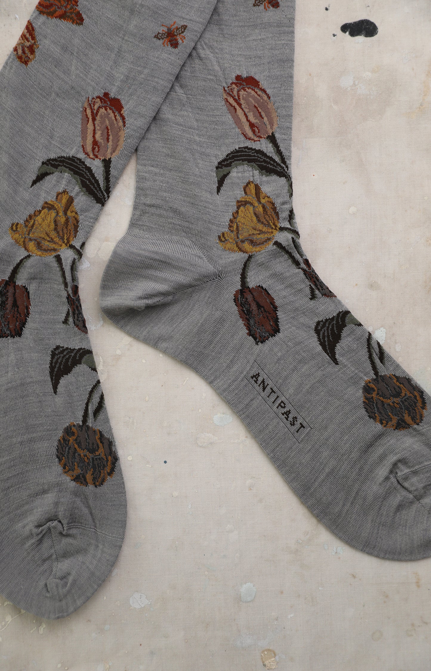 Grey Tulip Socks