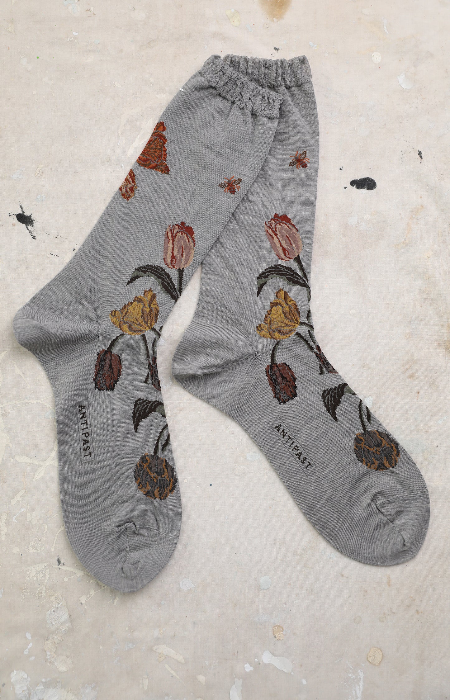 Grey Tulip Socks