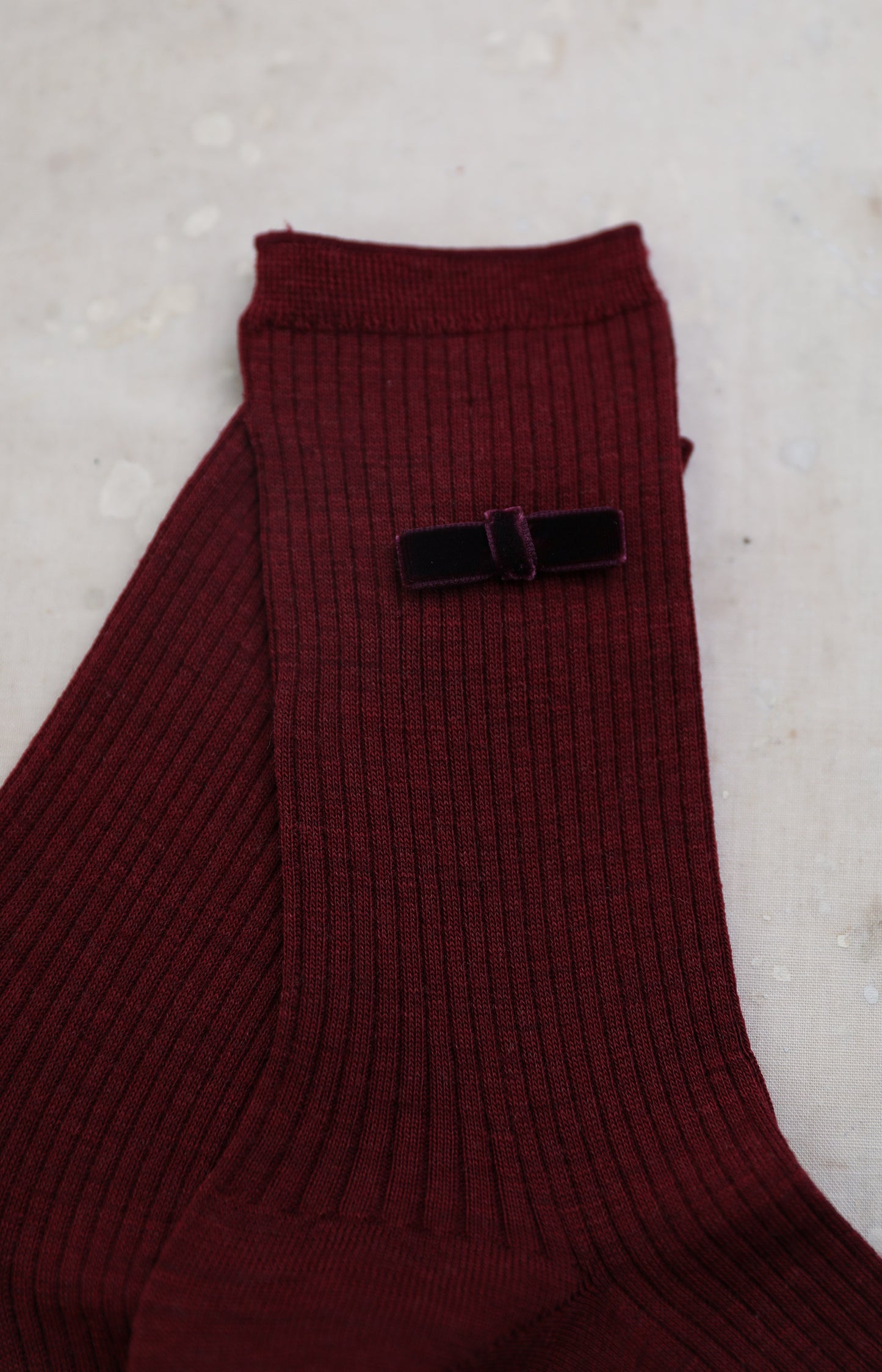 Wine Ribbon Socks