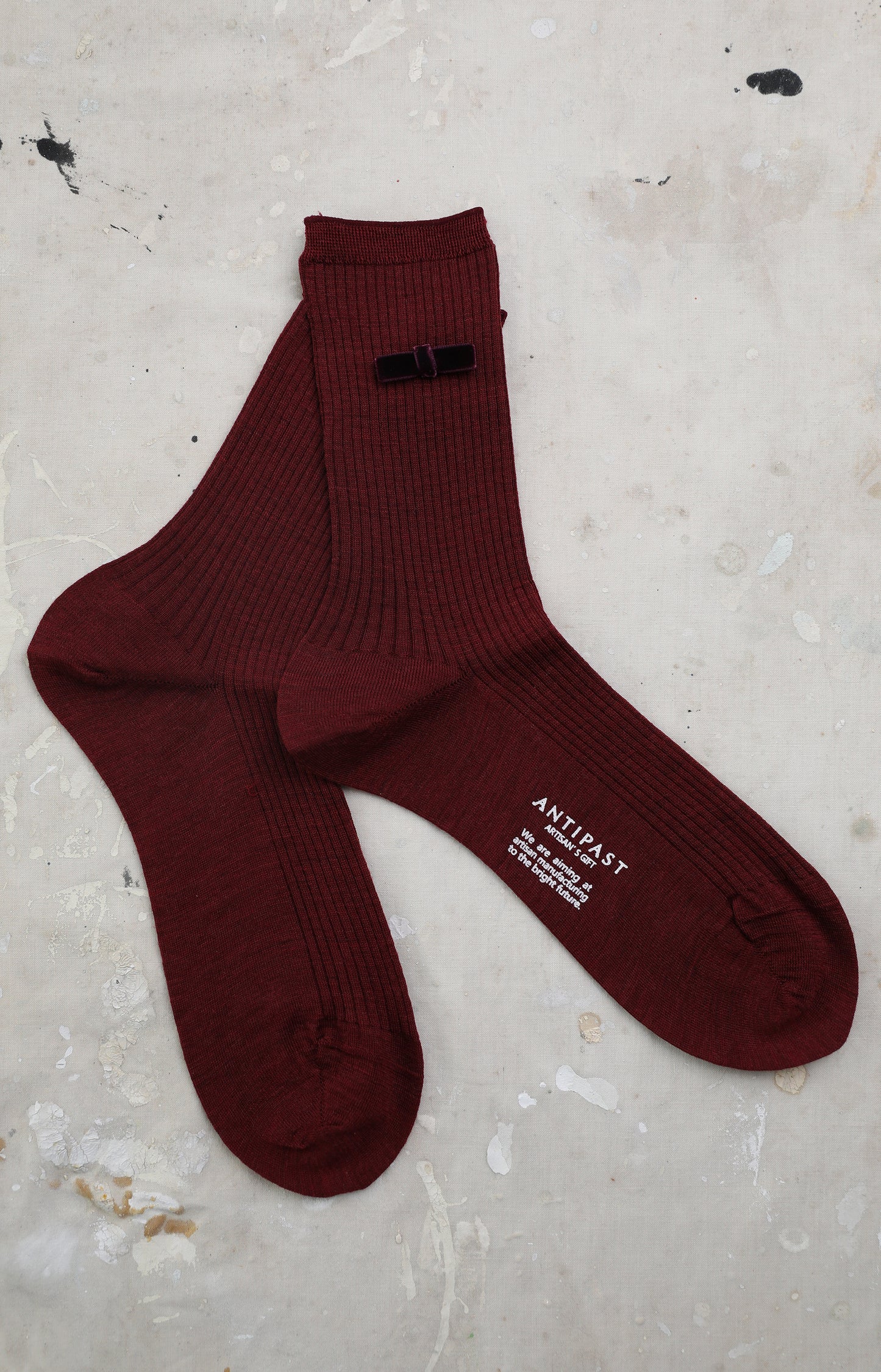Wine Ribbon Socks