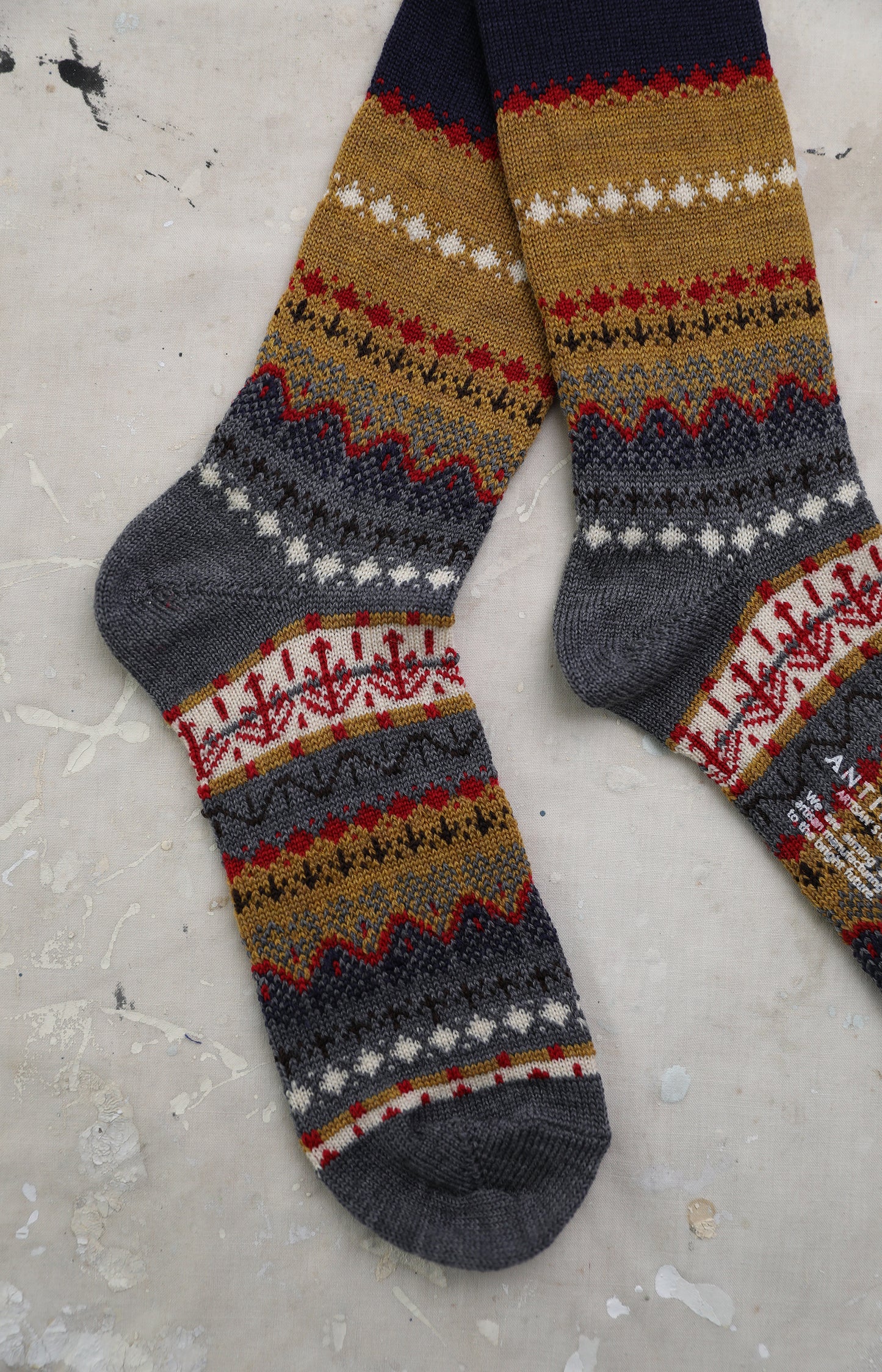 Grey English Style Socks