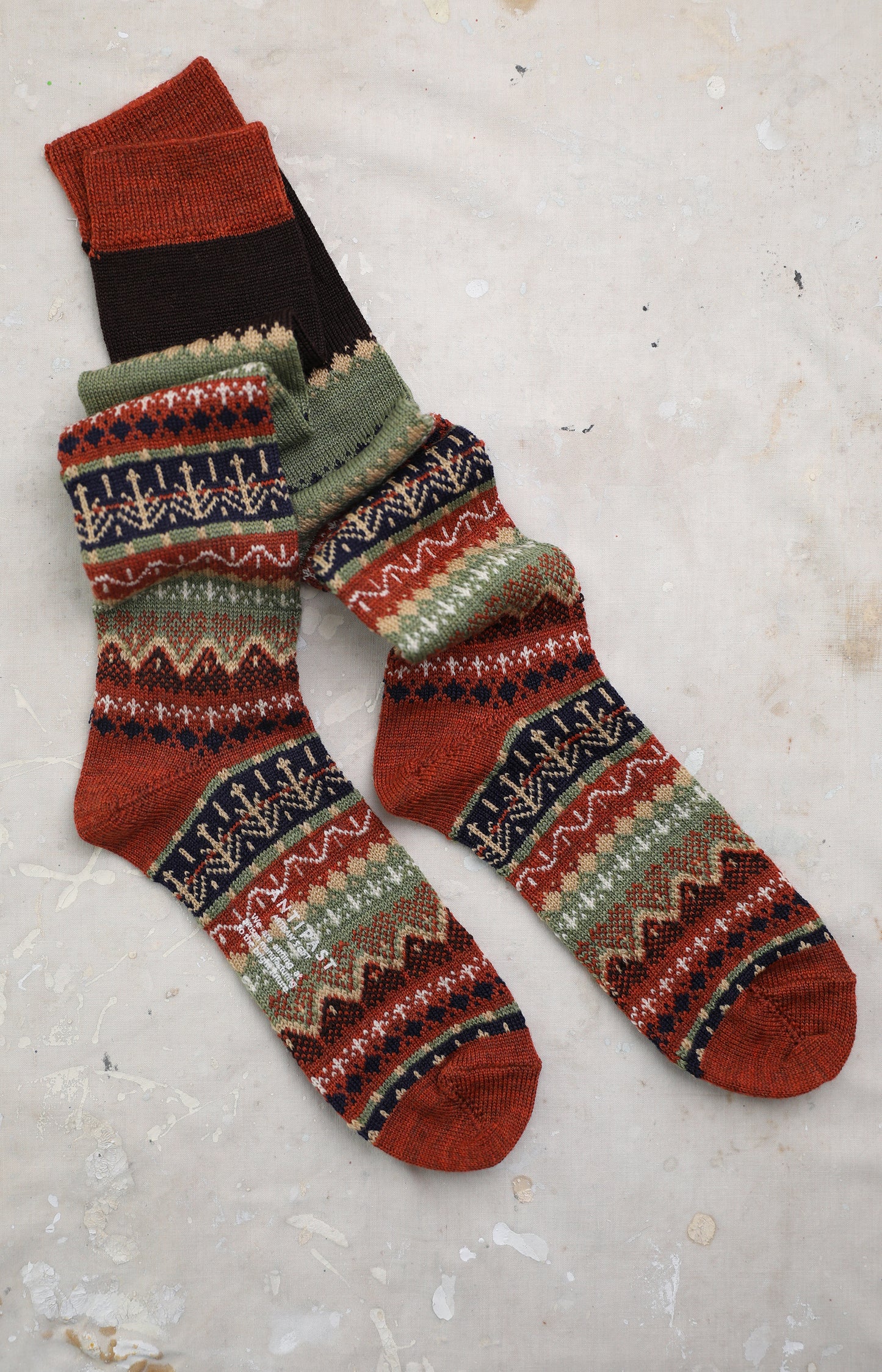 Tall Orange English Style Socks