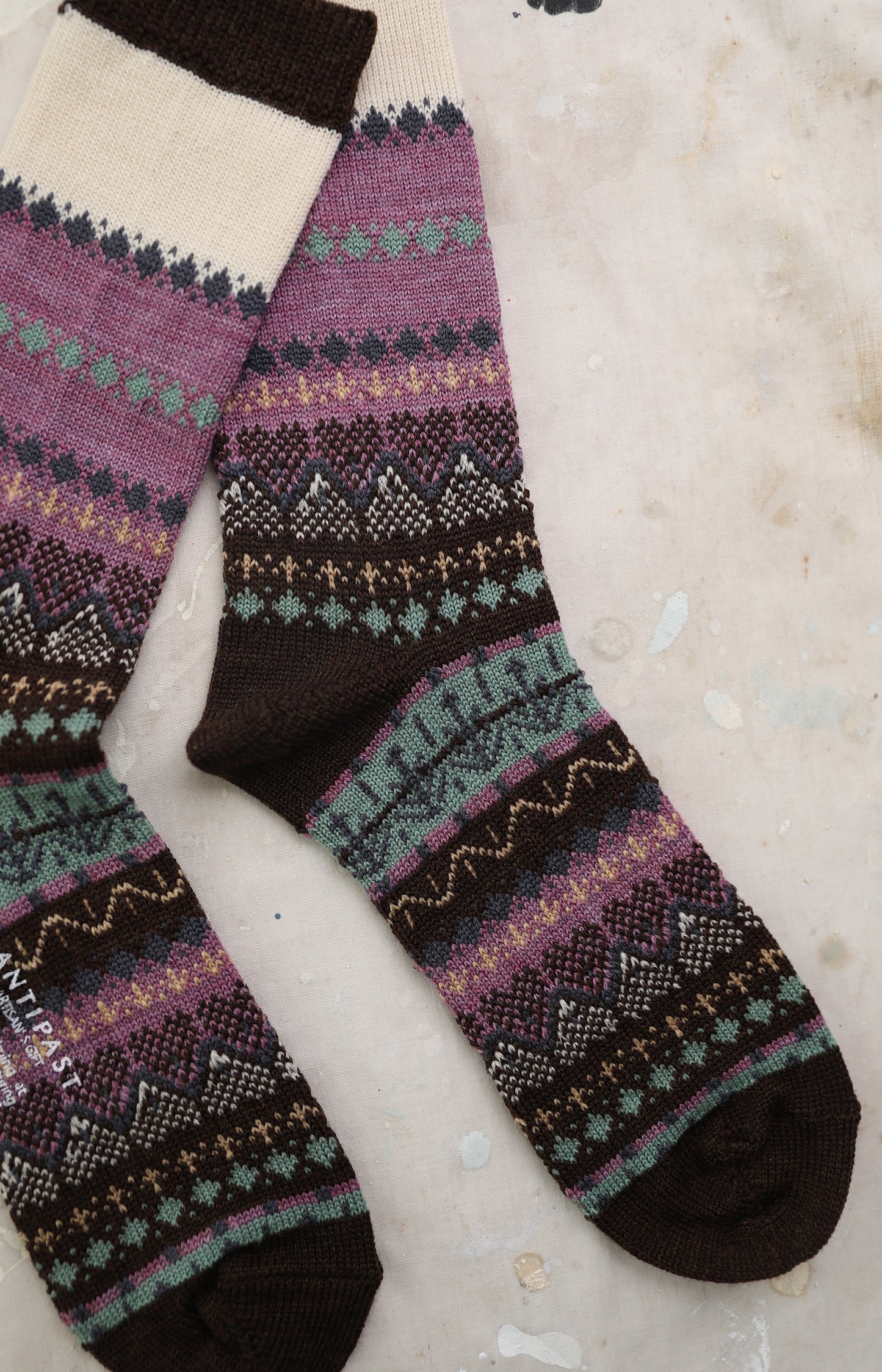 Brown English Style Socks