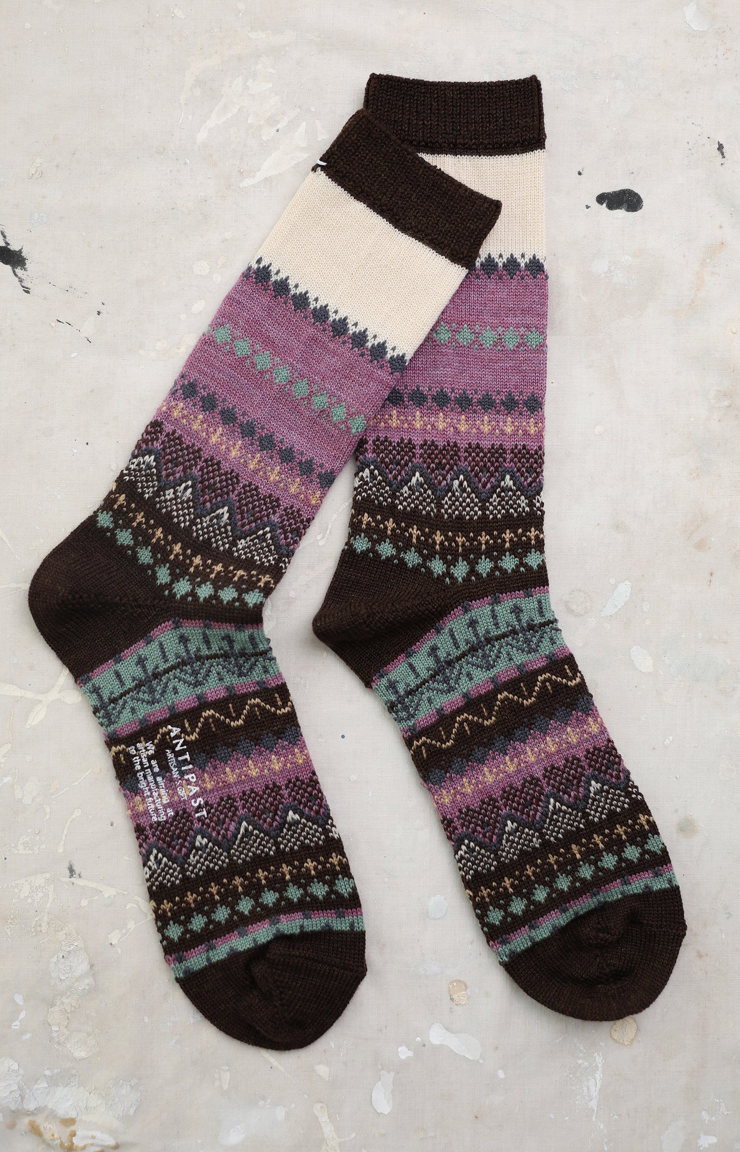 Brown English Style Socks