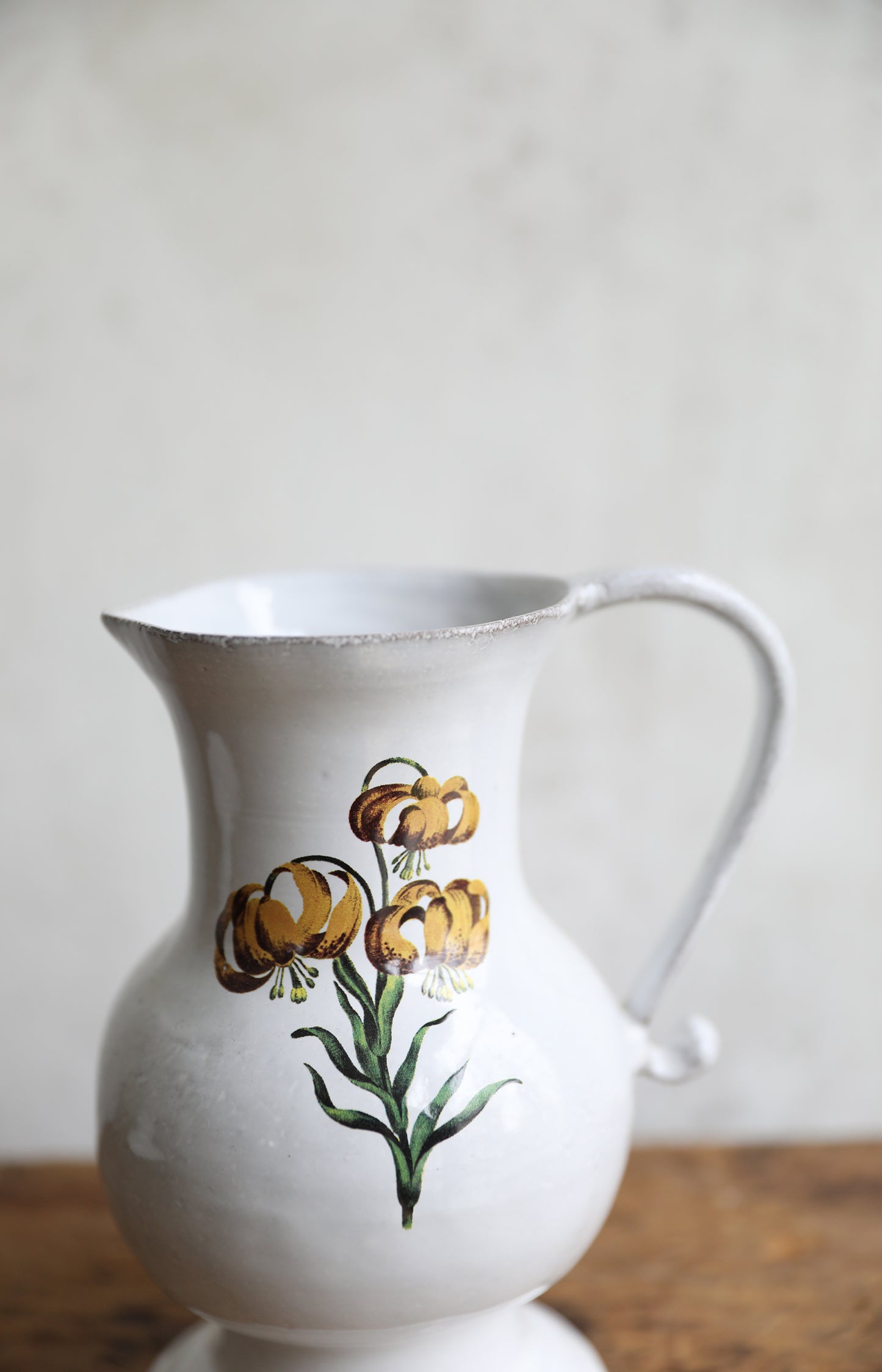 Mountain Lily Ceramic Pitcher