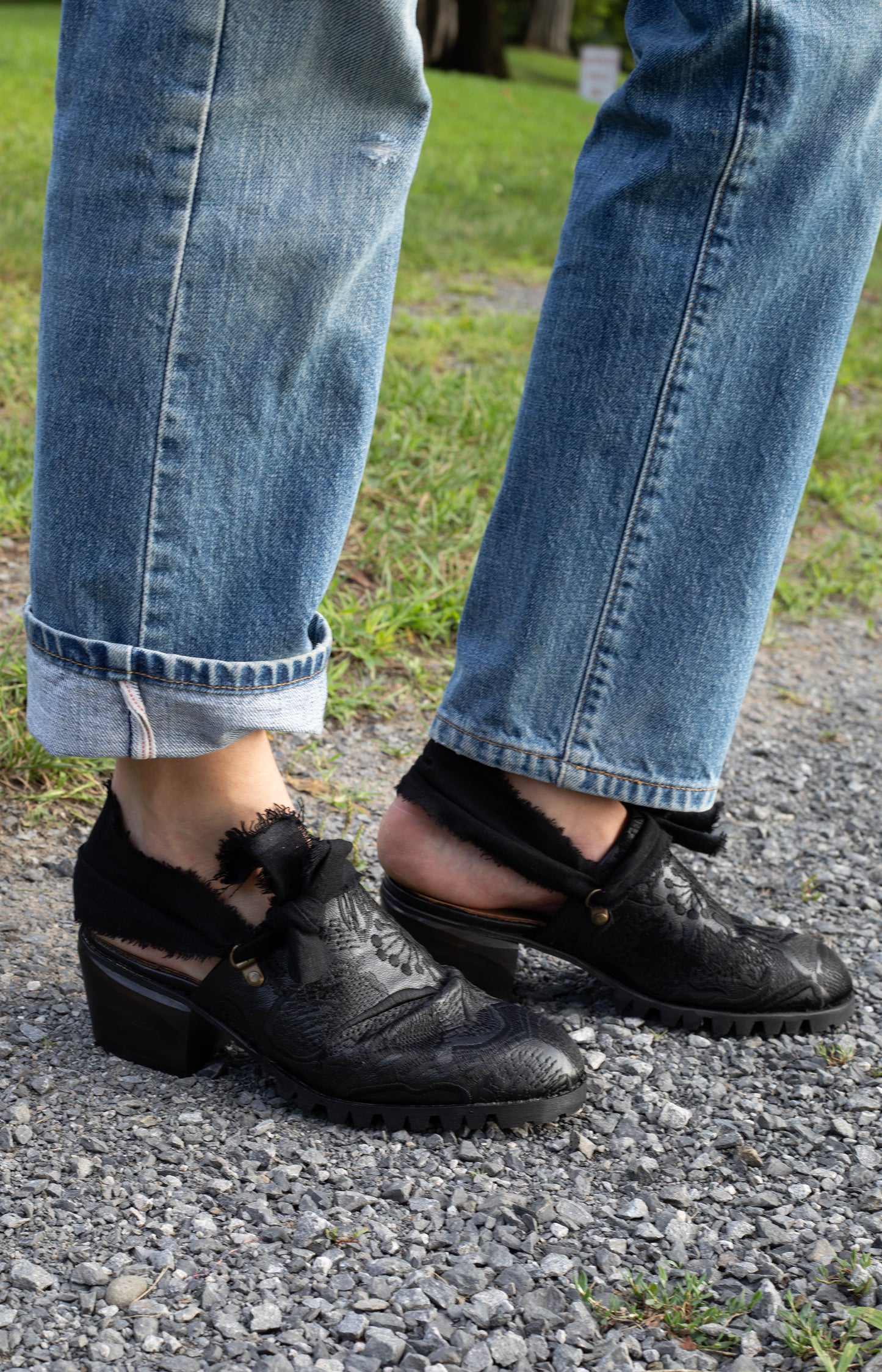 Embroidered Mule