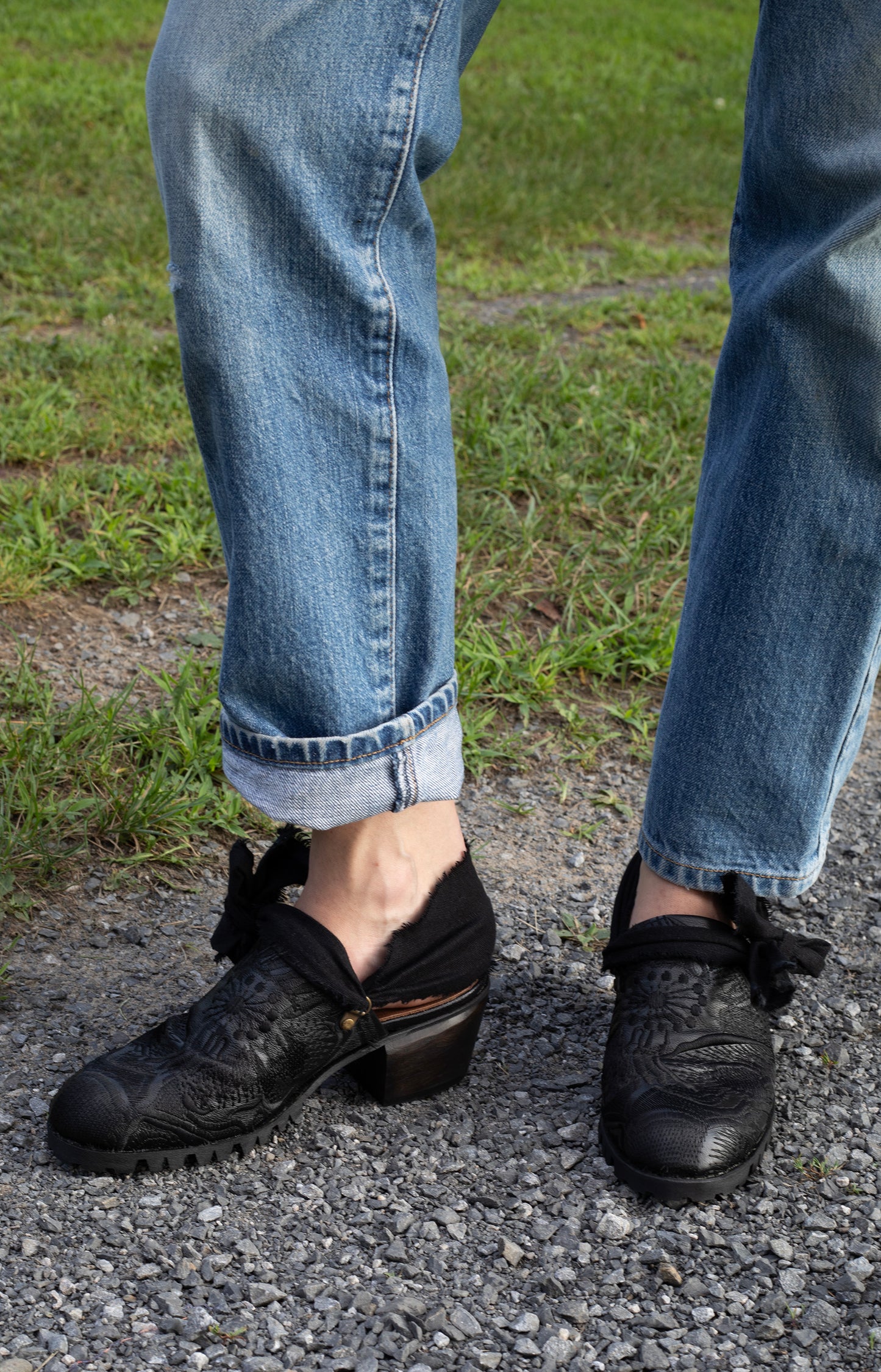 Embroidered Mule