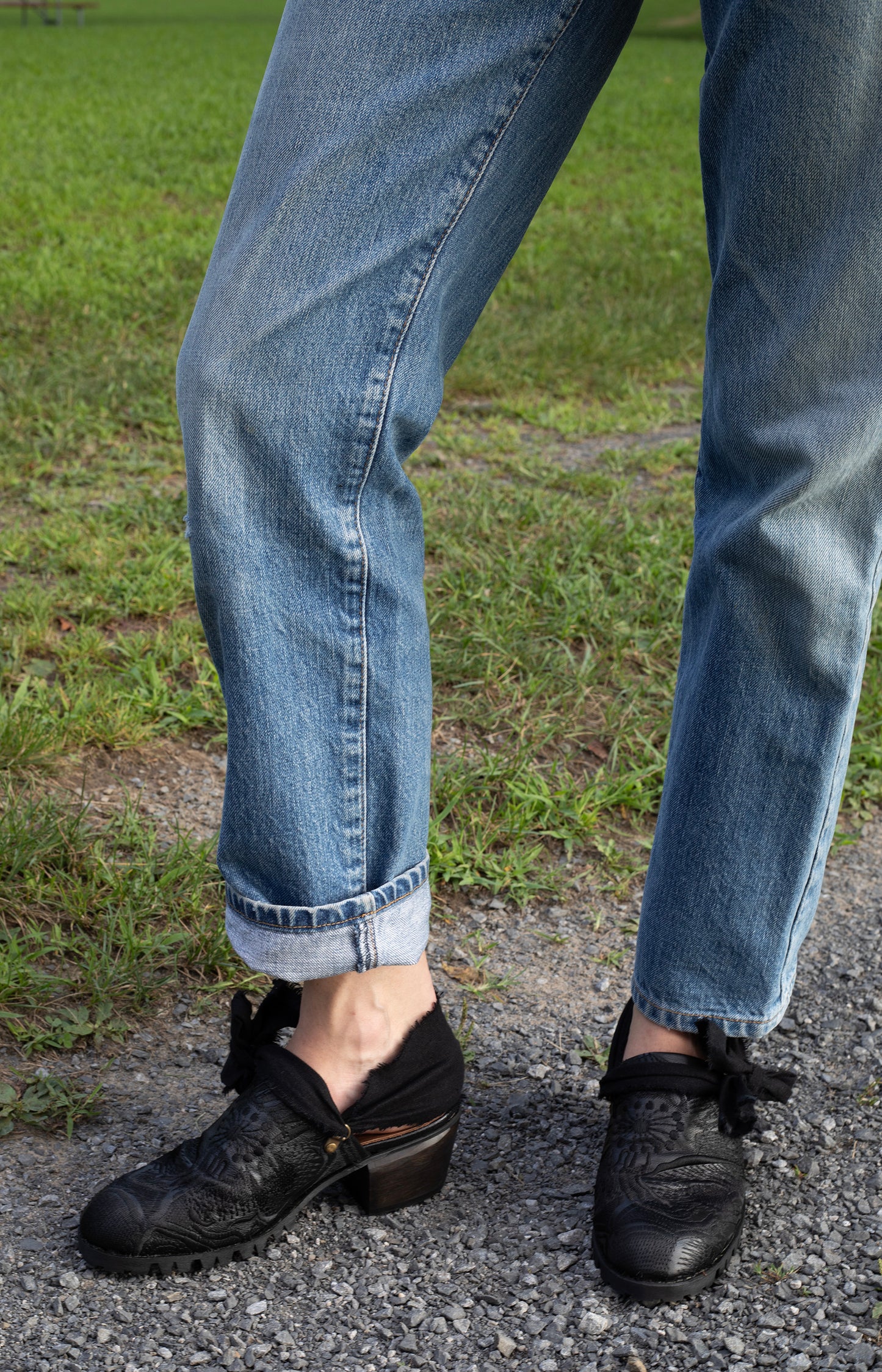 Embroidered Mule