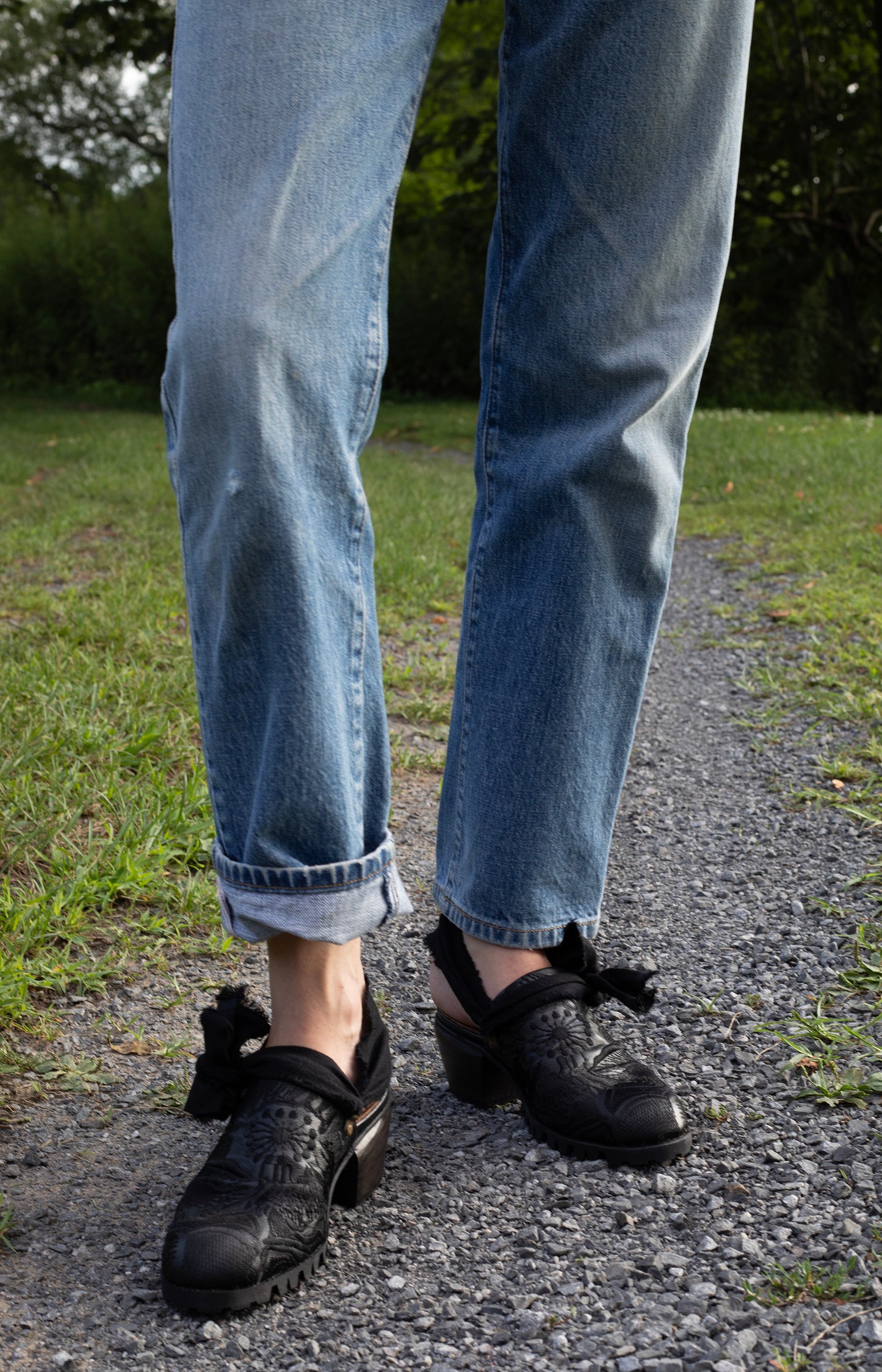 Embroidered Mule