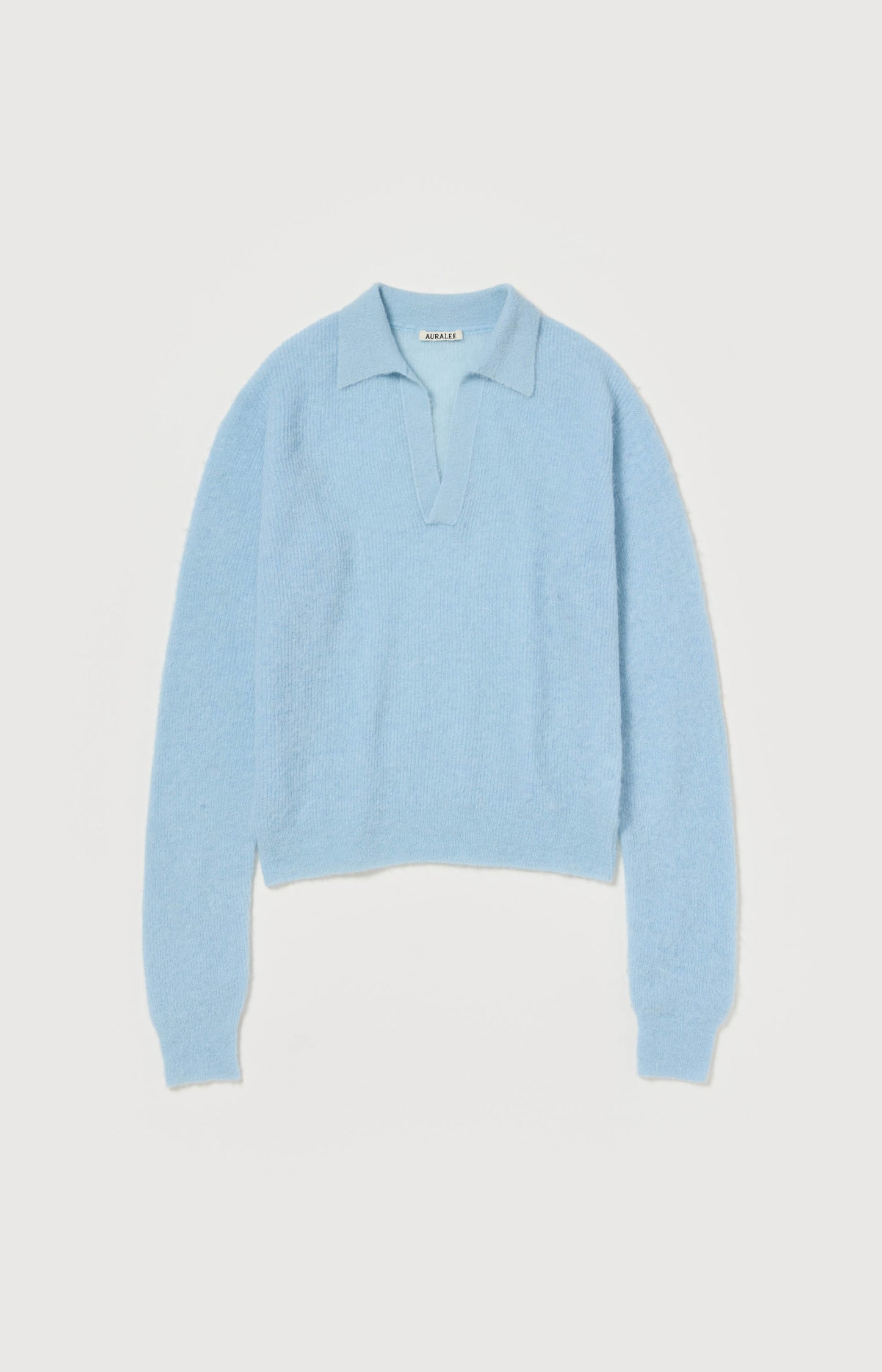 Baby Suri Alpaca Sheer Knit Skipper Polo