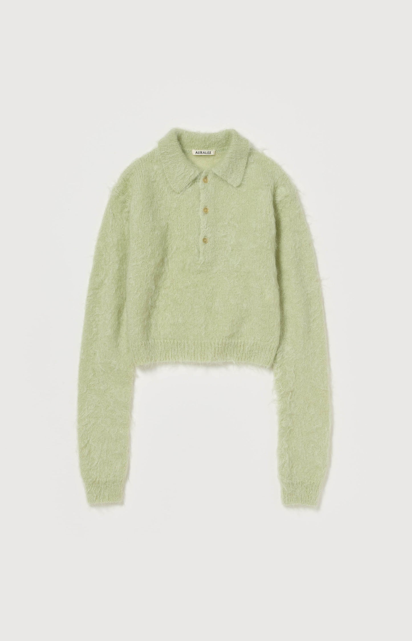 Light Khaki Mohair Knit Polo