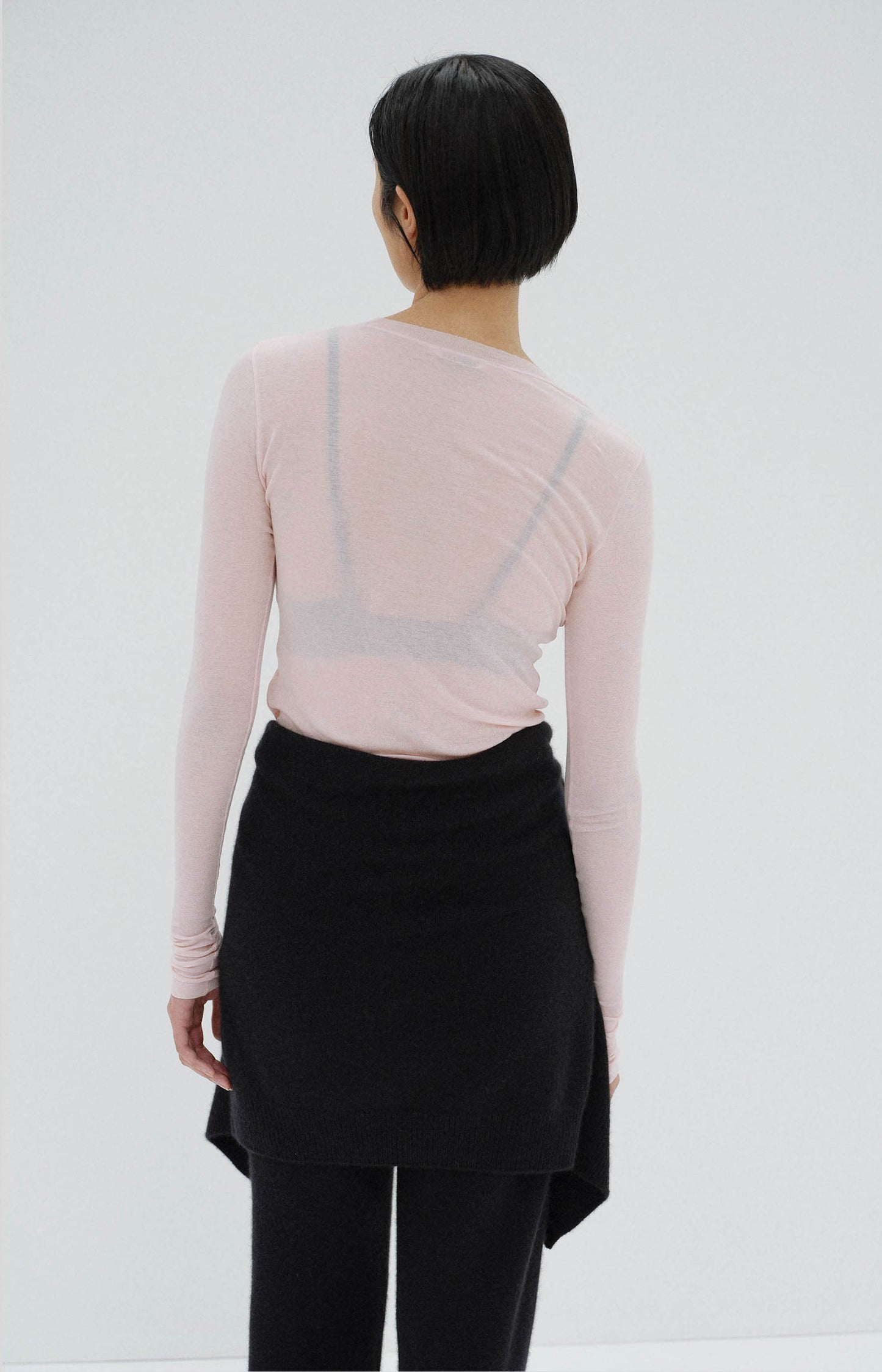 Pink Super High Gauge Sheer Rib Tee