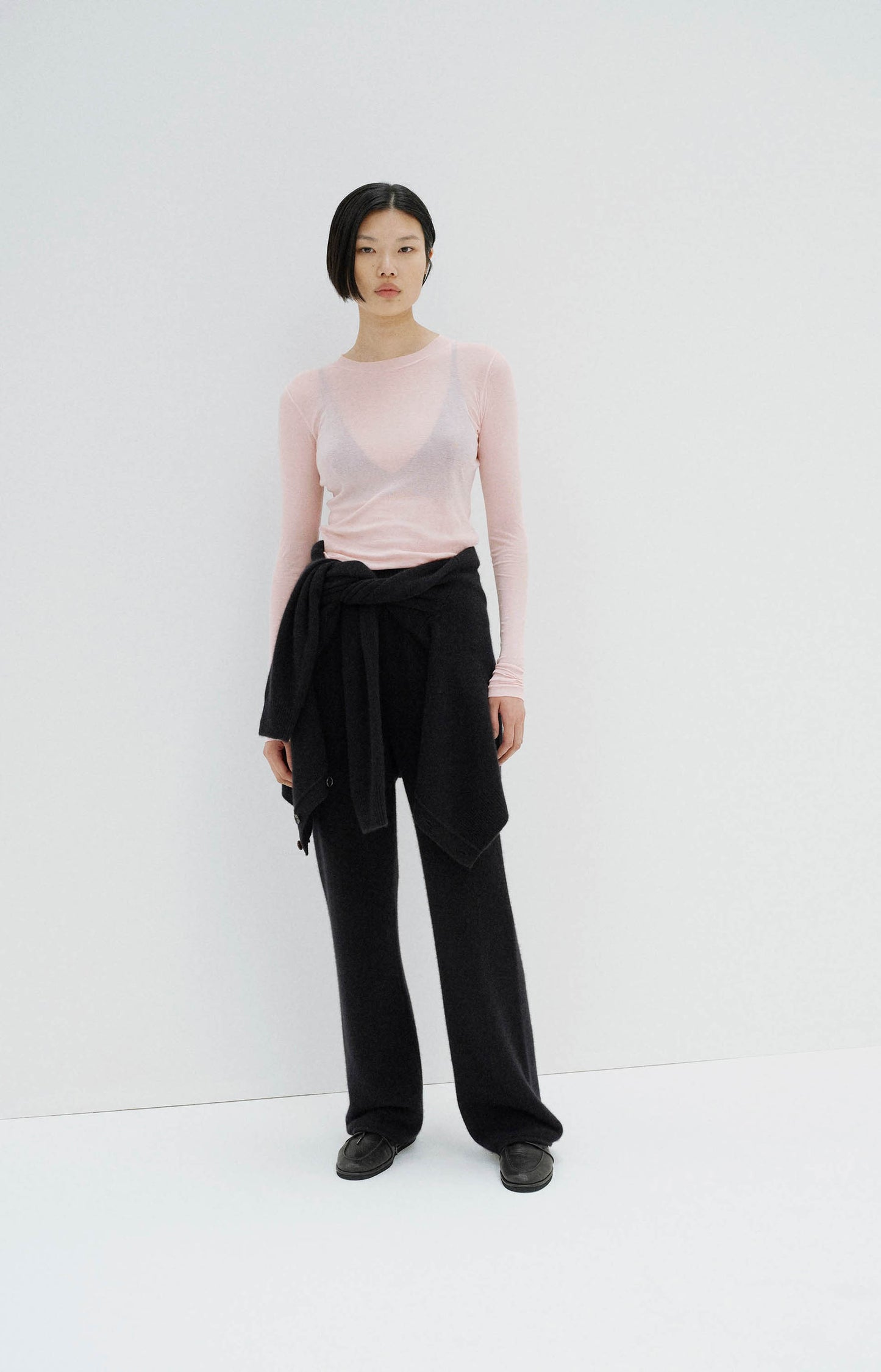 Pink Super High Gauge Sheer Rib Tee