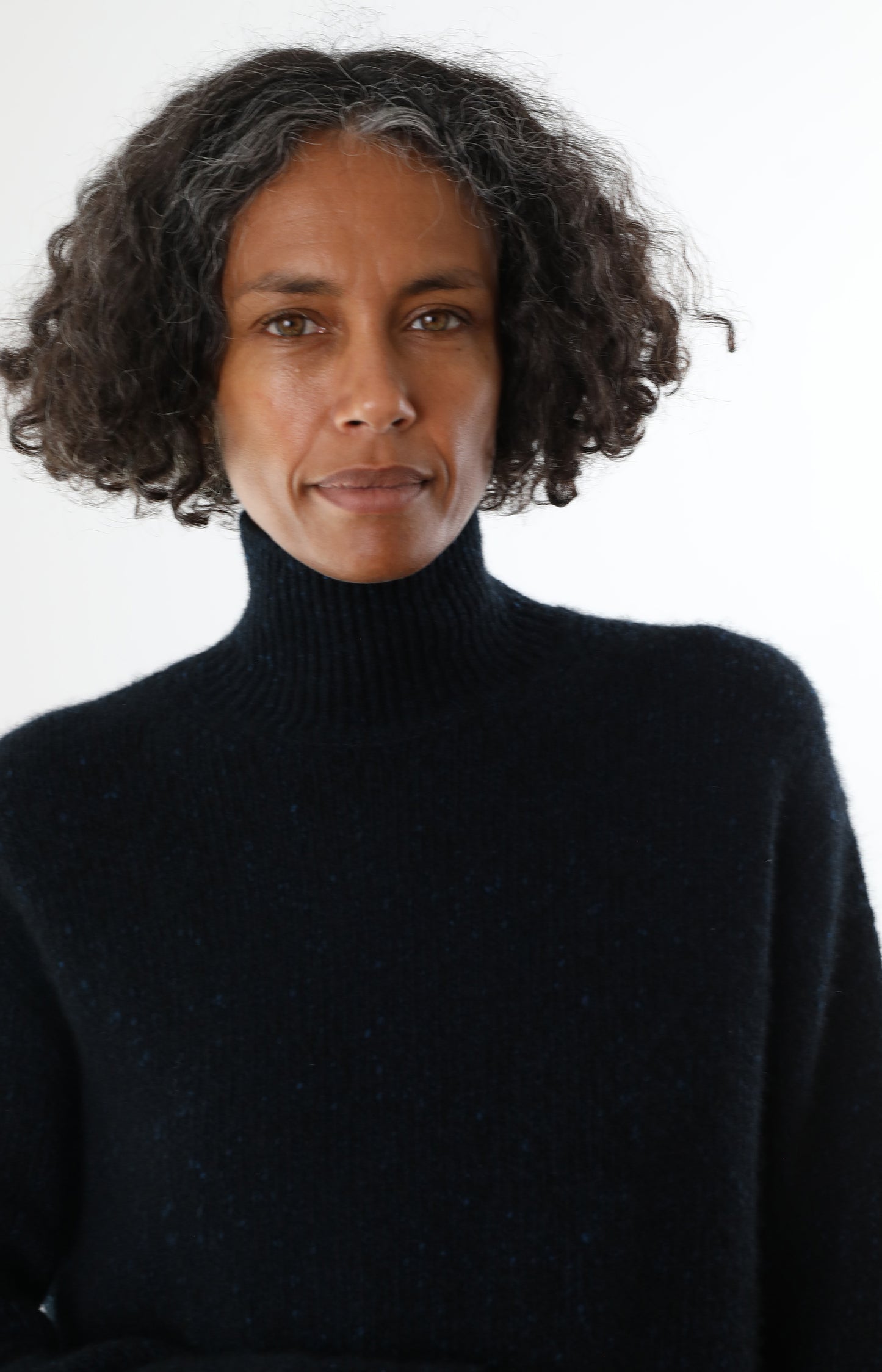Cashmere Melange Knit Turtleneck