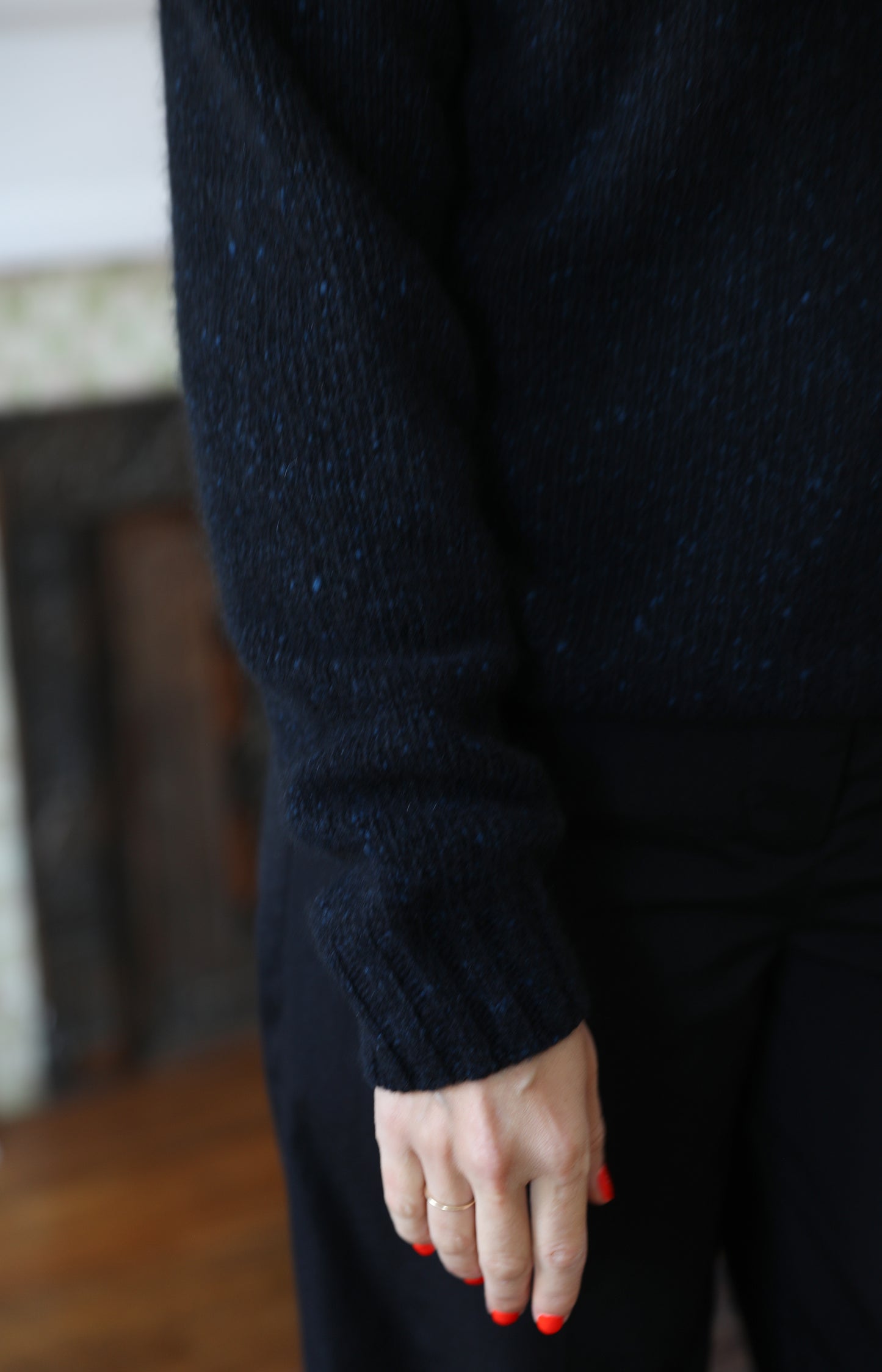 Cashmere Melange Knit Turtleneck