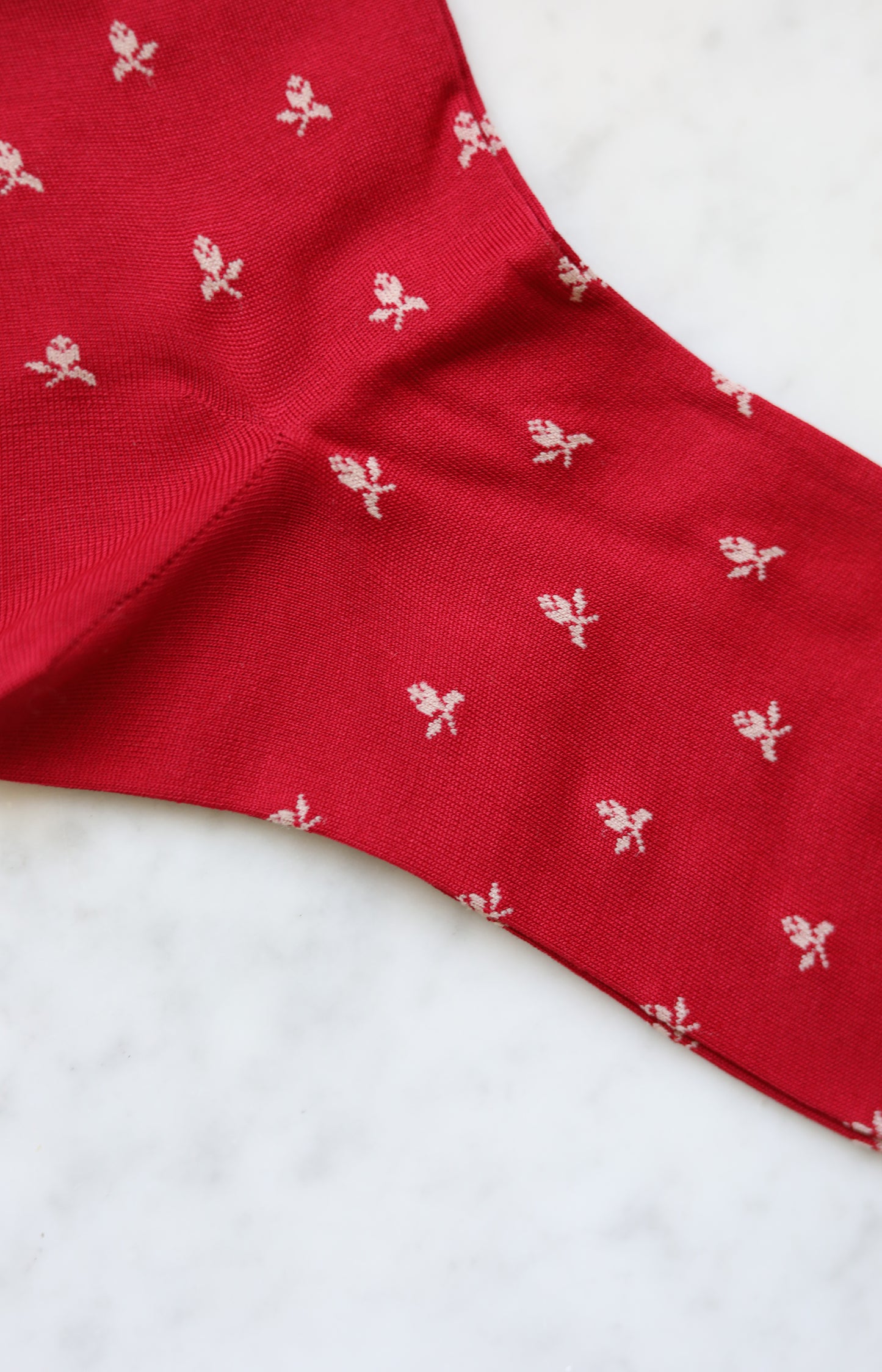 Red Fleur de Lis Socks