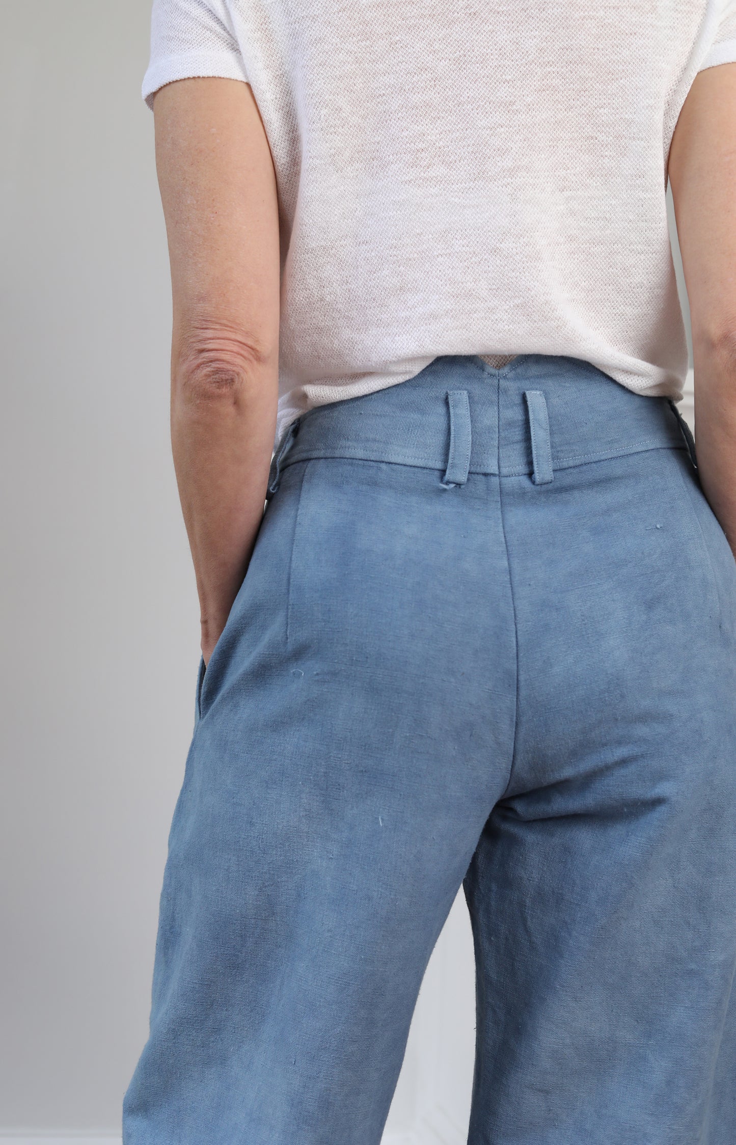 Hand Loomed Cotton Indigo Captains Trousers