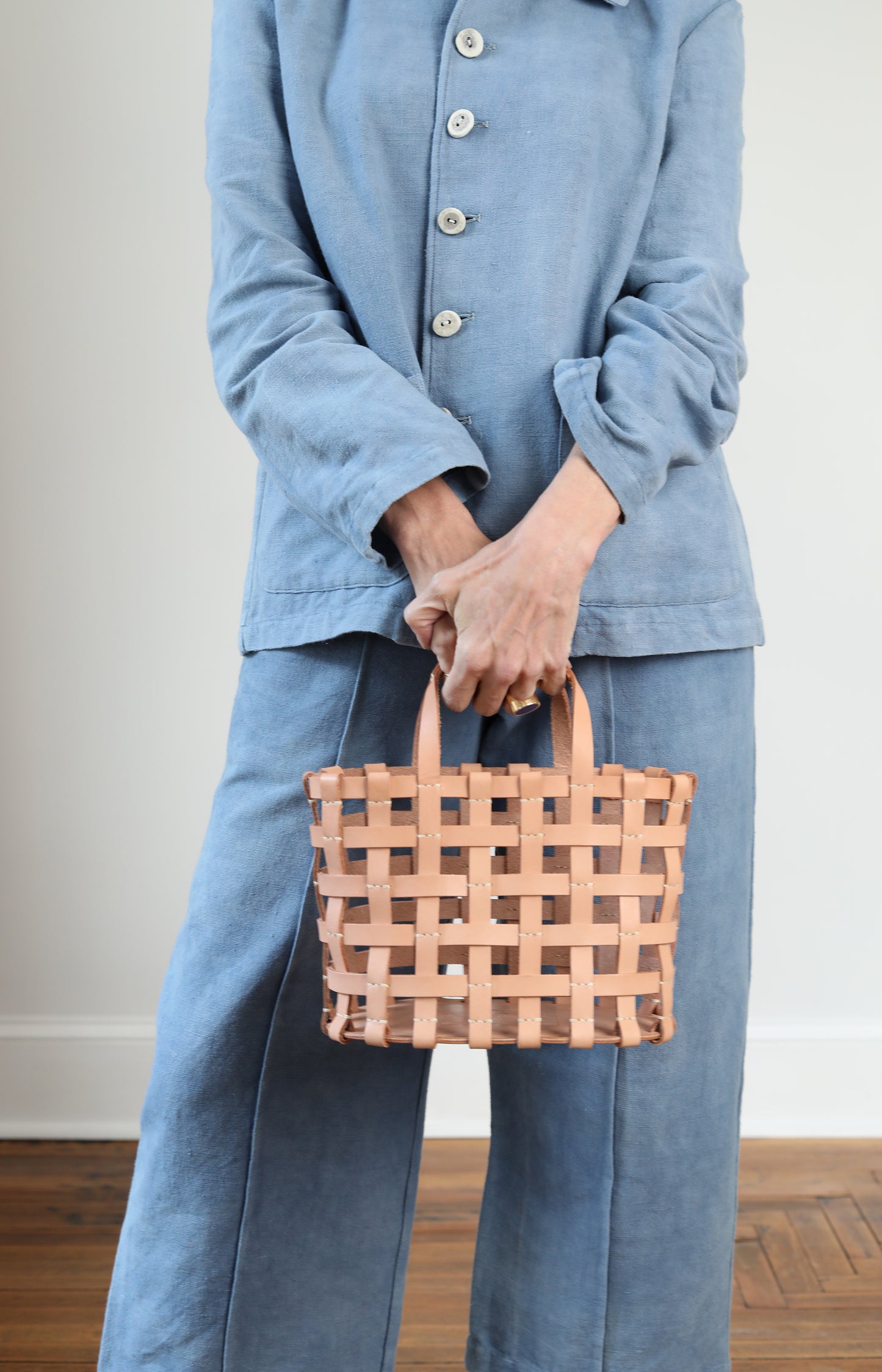 Medium Natural Basket Bag