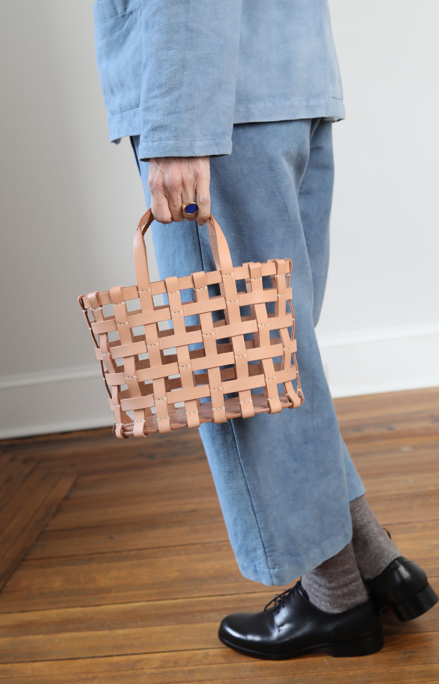 Medium Natural Basket Bag