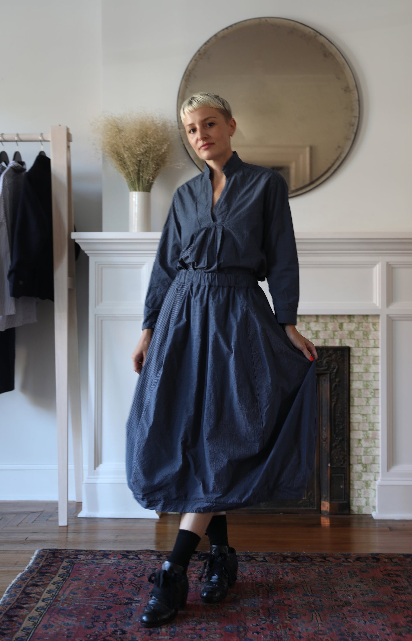Cotton Check Carla Skirt