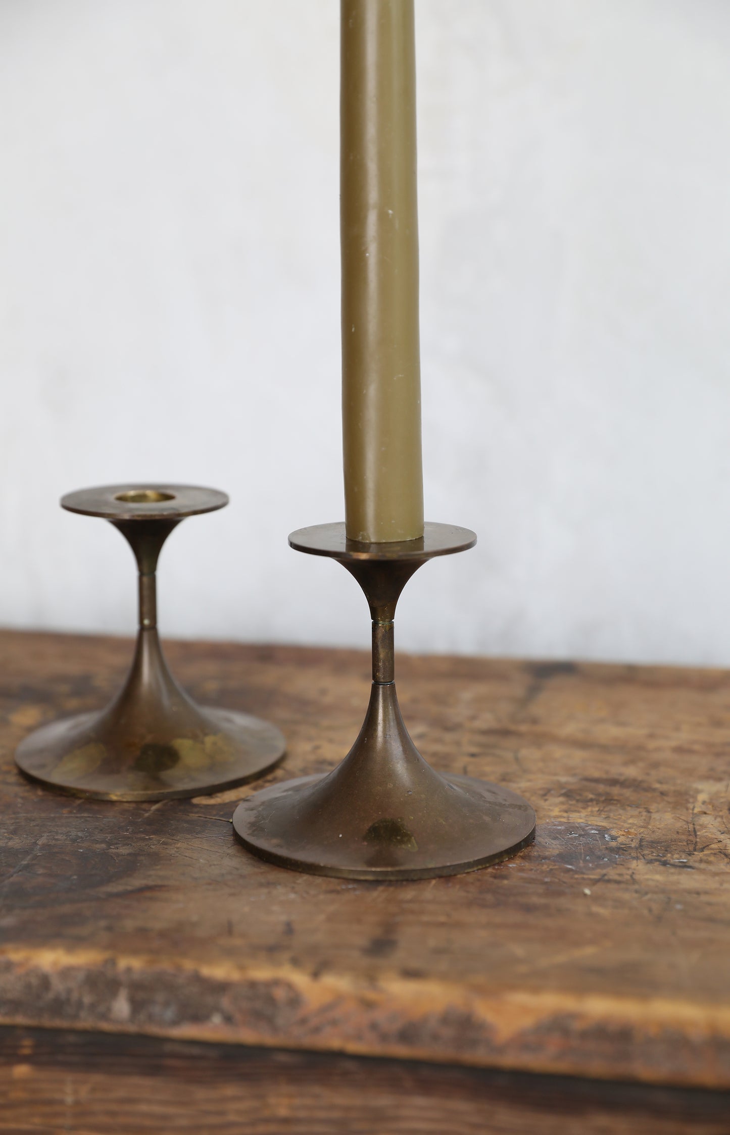 Pair or Brass Candleholders